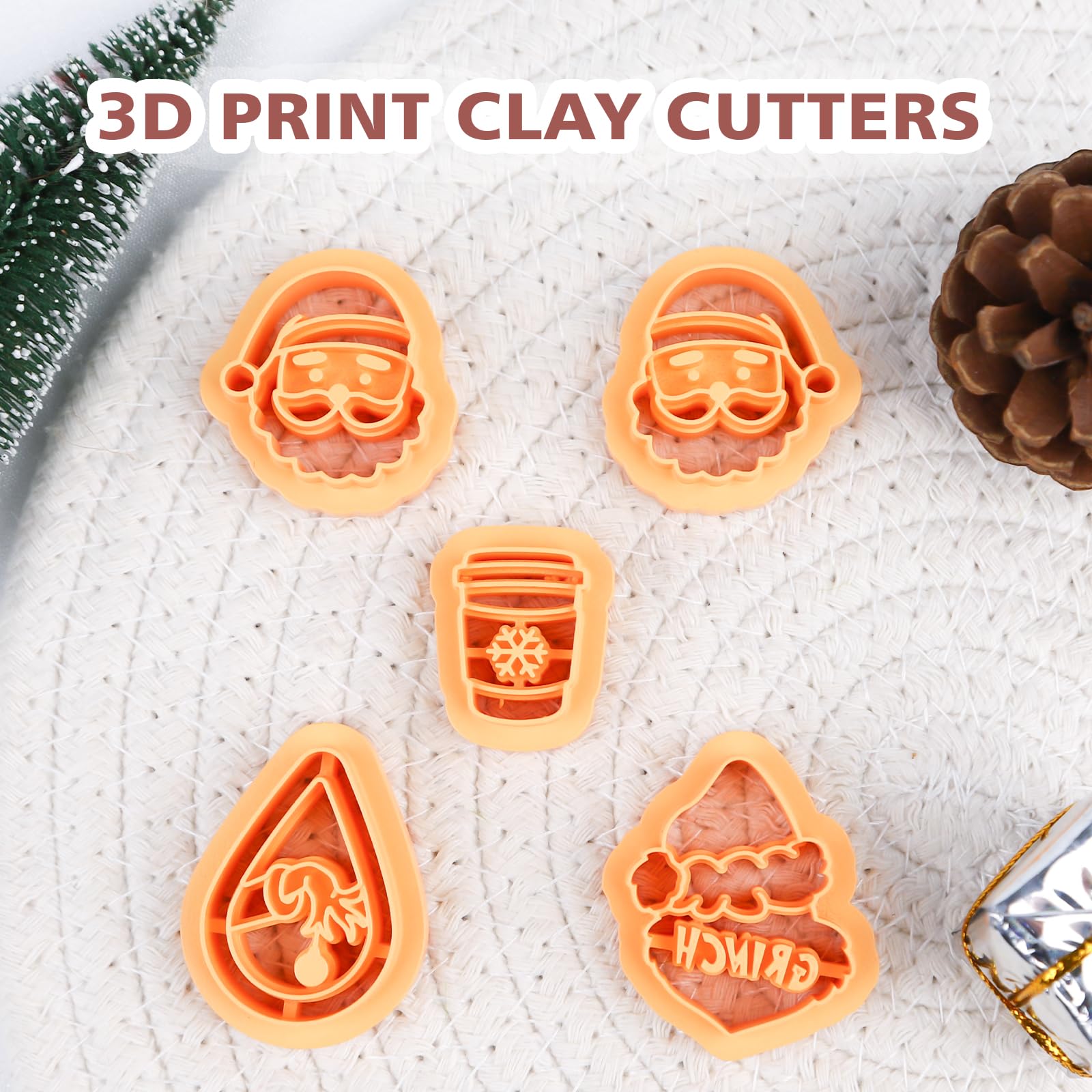 5pcs/set Simple Geometric Shape Polymer Clay Cutters DIY Teardrop