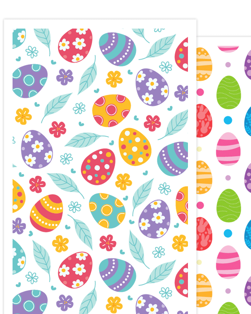 Puocaon Easter Clay Transfer Paper - 20 Pcs Easter Eggs Polymer Clay Transfer Paper for Clay Earrings Making, Colorful Print Polymer Clay Transfer Sheets for Earrings Jewelry Making