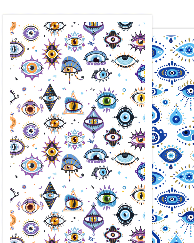 Puocaon Evil Eye Clay Transfer Paper, 20 Pcs Clay Transfer Paper for Polymer Clay Earrings Making, Image Print Transfer Paper for Clay Jewelry, Polymer Clay Transfer Sheets for Earrings