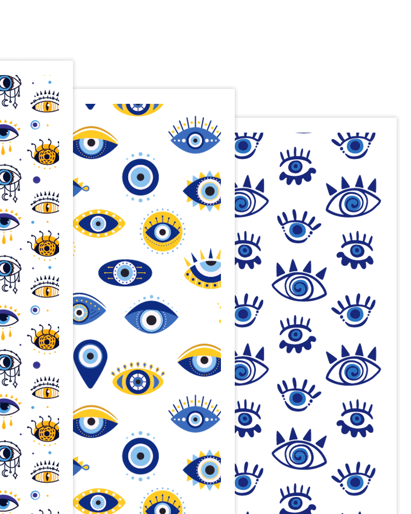 Puocaon Evil Eye Clay Transfer Paper, 20 Pcs Clay Transfer Paper for Polymer Clay Earrings, Mystic Polymer Clay Transfer Sheets for Earrings, Image Print Transfer Paper for Polymer Clay Jewelry