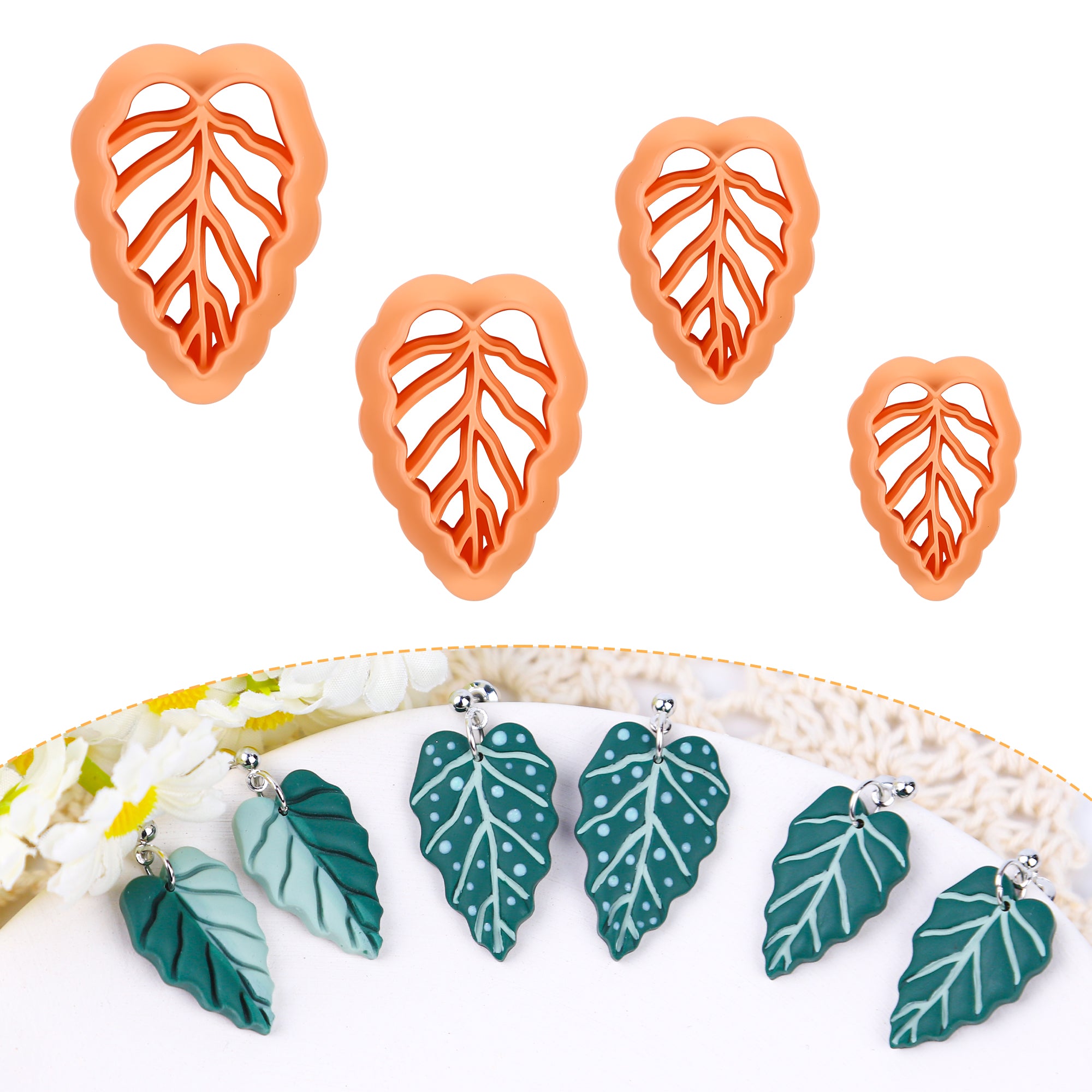Various Leaf Pattern Silk Screen for Polymer Clay Polymer Clay