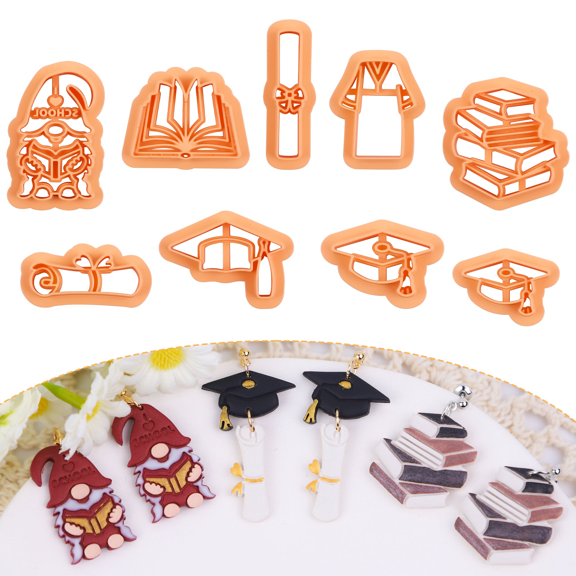 Puocaon School Polymer Clay Cutters 9 Pcs