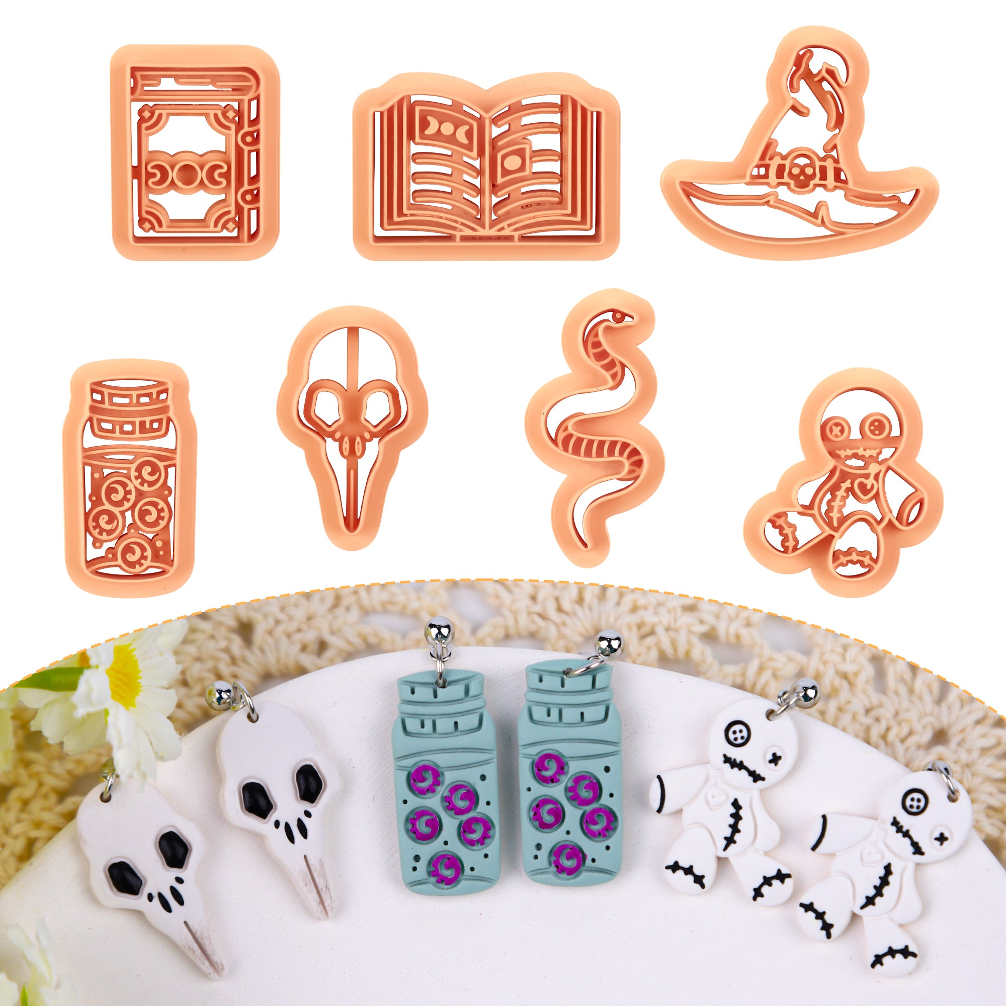 Puocaon Mystic Boho Clay Cutters 7 Pcs