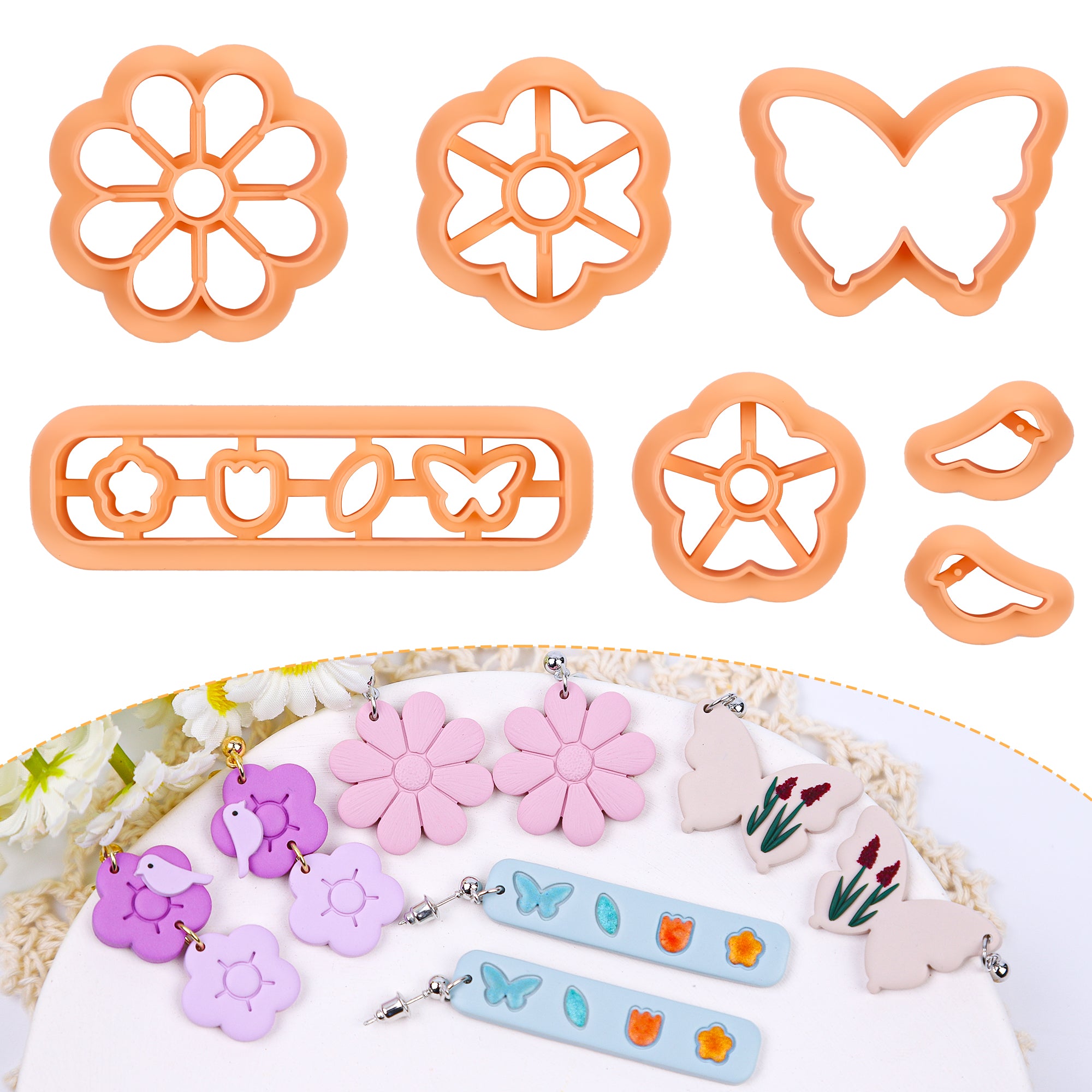 Puocaon Spring Polymer Clay Cutters 7 Pcs