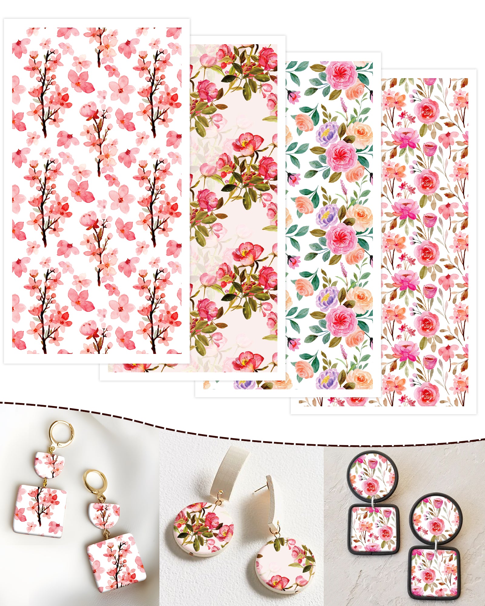 Puocaon Romantic Rose Transfer Paper 20 Pcs