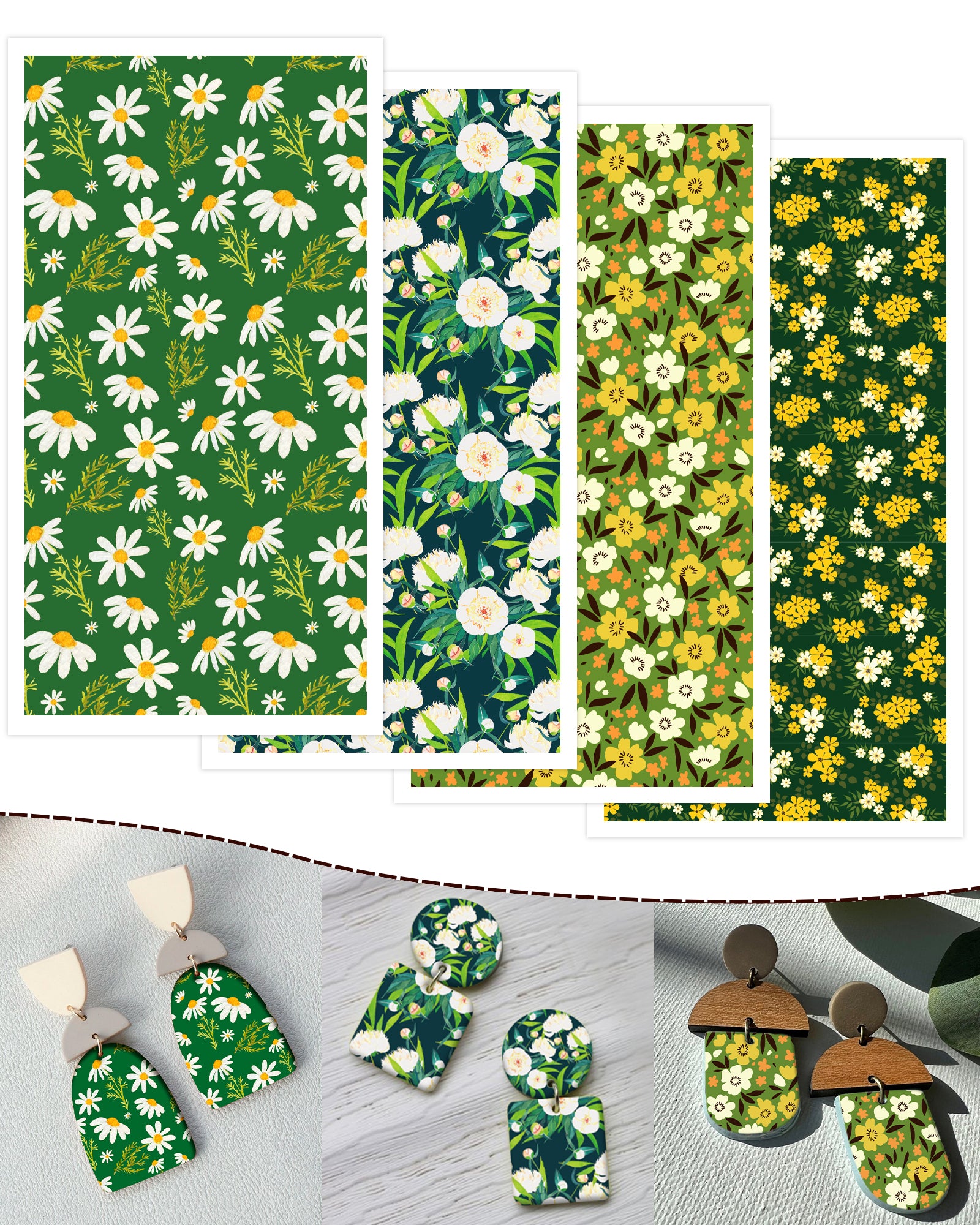 Puocaon Daisy Flower Transfer Paper 20 Pcs