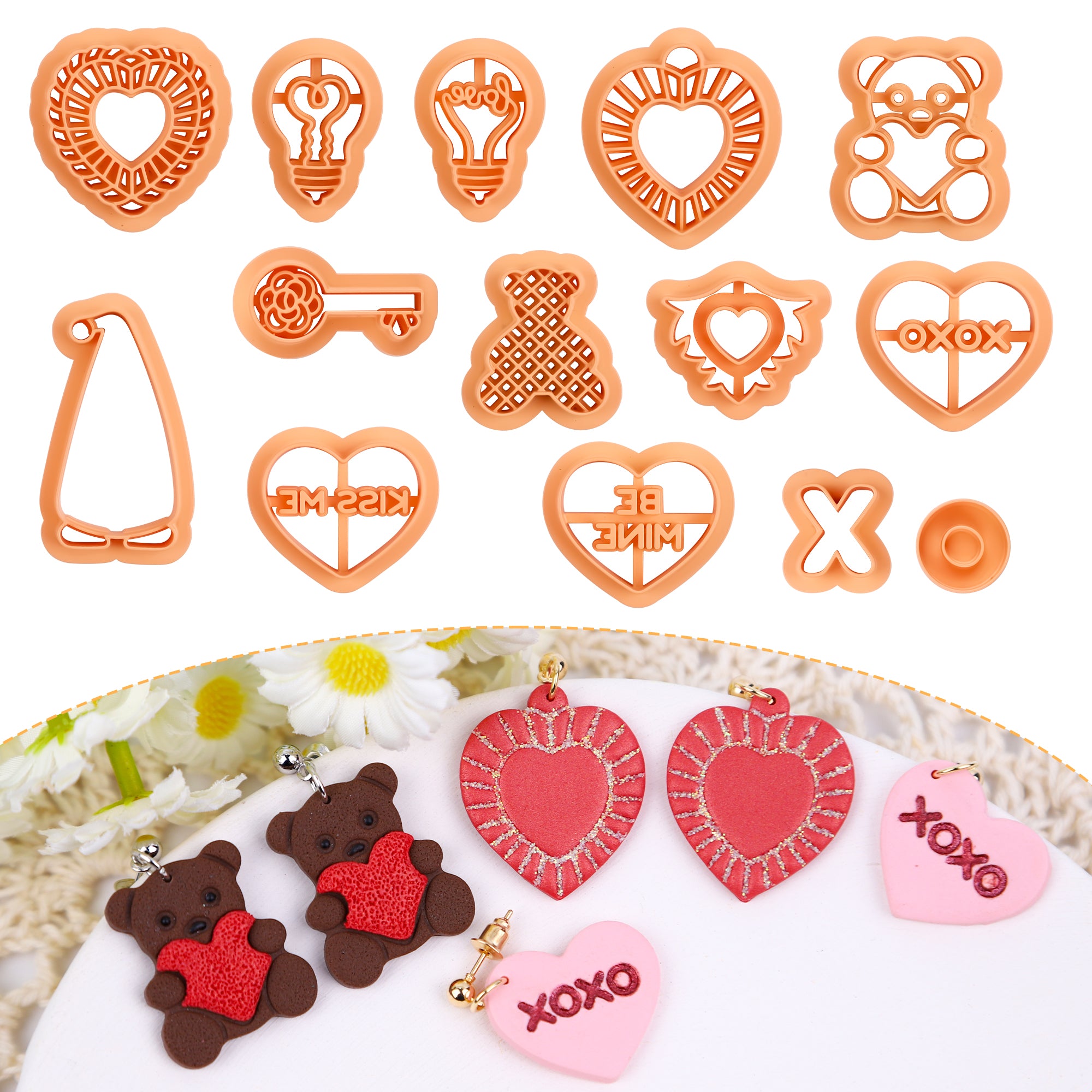 Valentine's Day Clay Cutters 14 Pcs – Puocaon