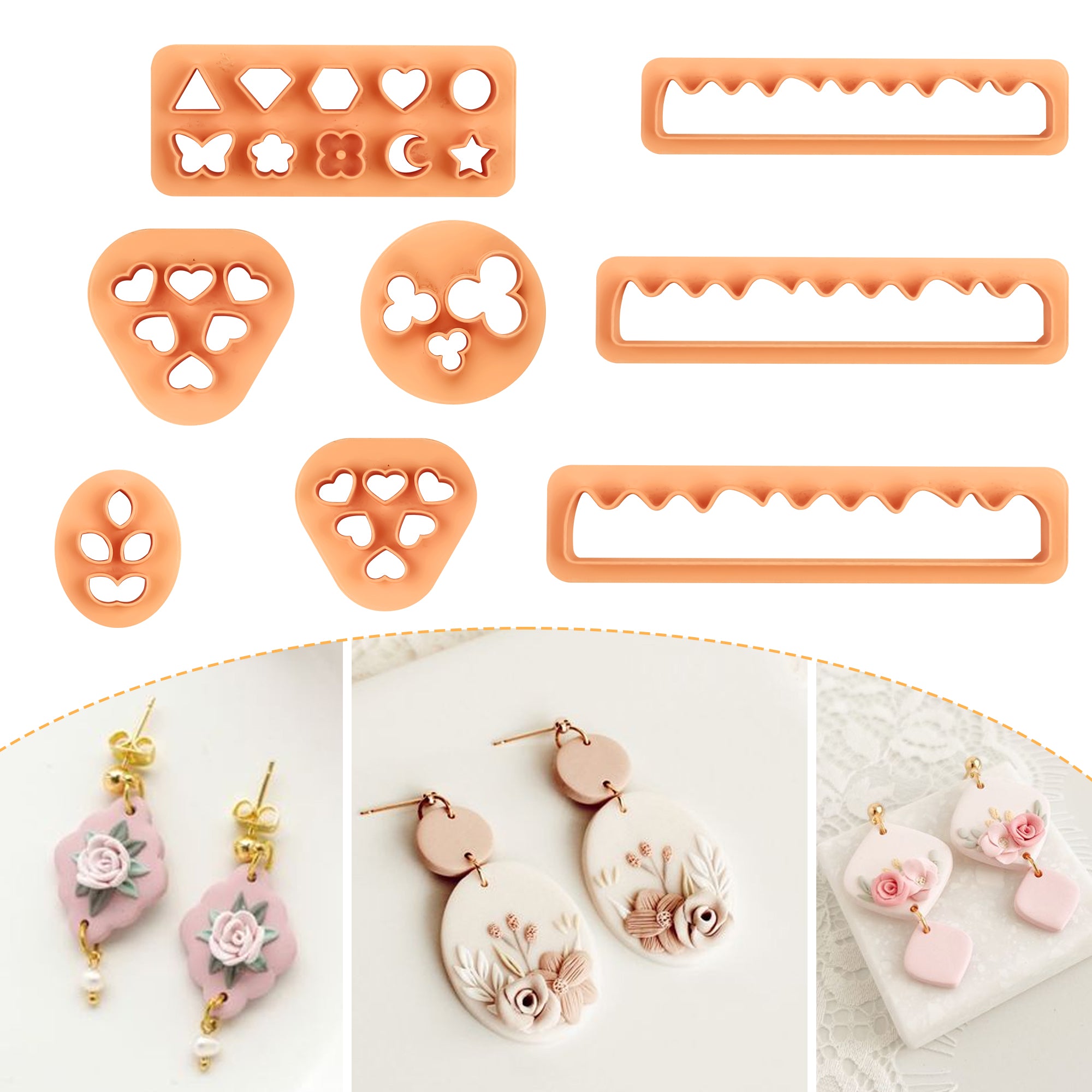 Petal Polymer Clay Cutters 8 Pcs