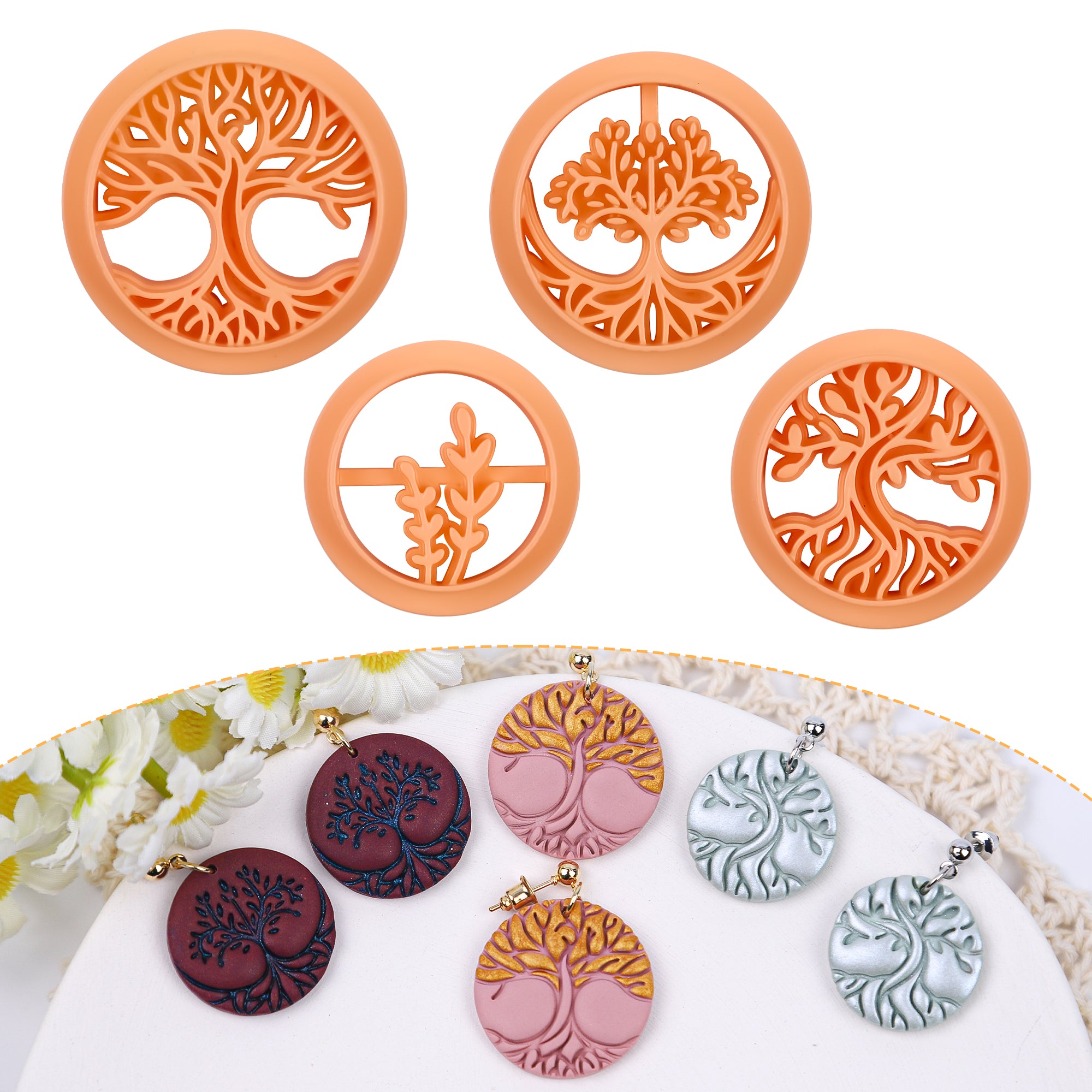  Puocaon Transfer Paper Polymer Clay - 4 Design 20 Pcs