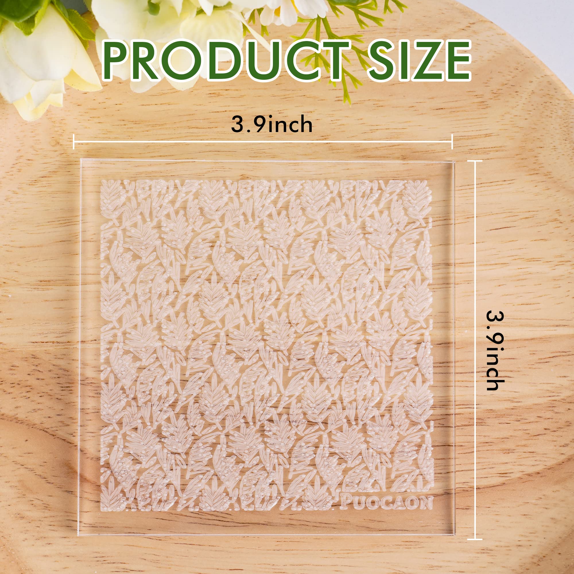  Puocaon Clay Texture Molds for Earrings, 2 Pcs