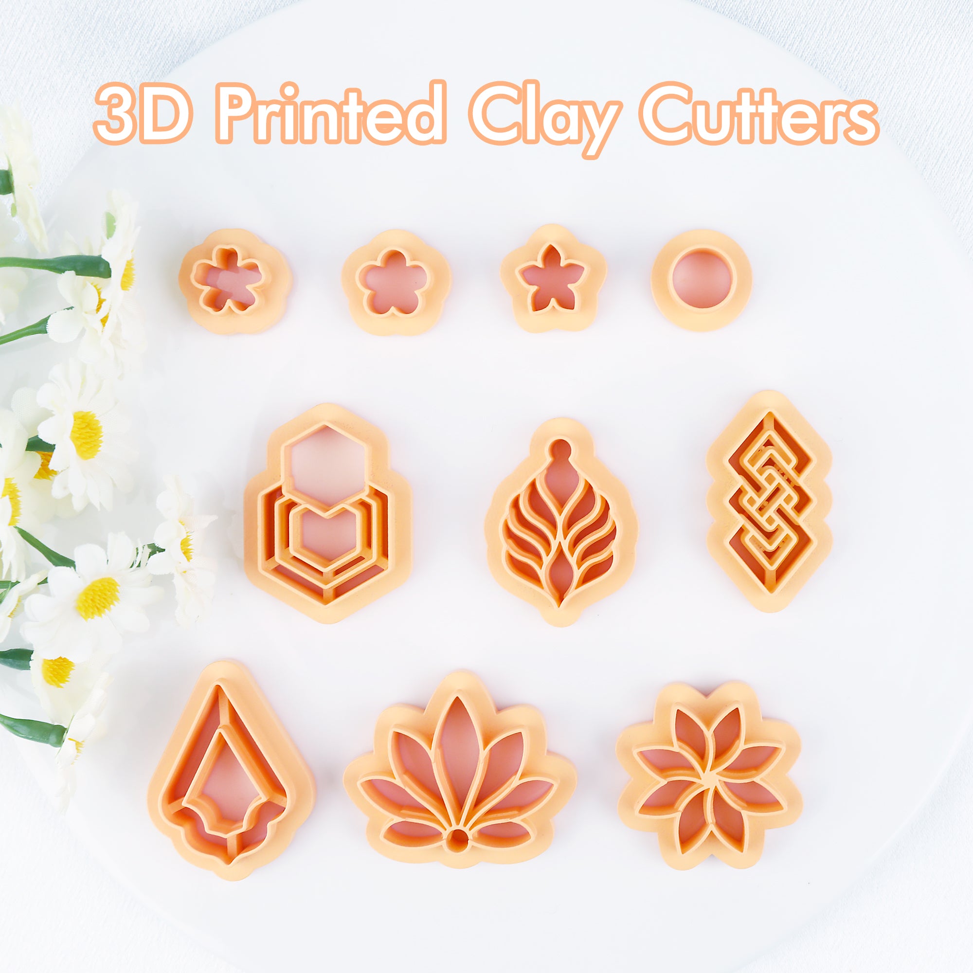 Puocaon Classic Polymer Clay Cutters 10 Pcs