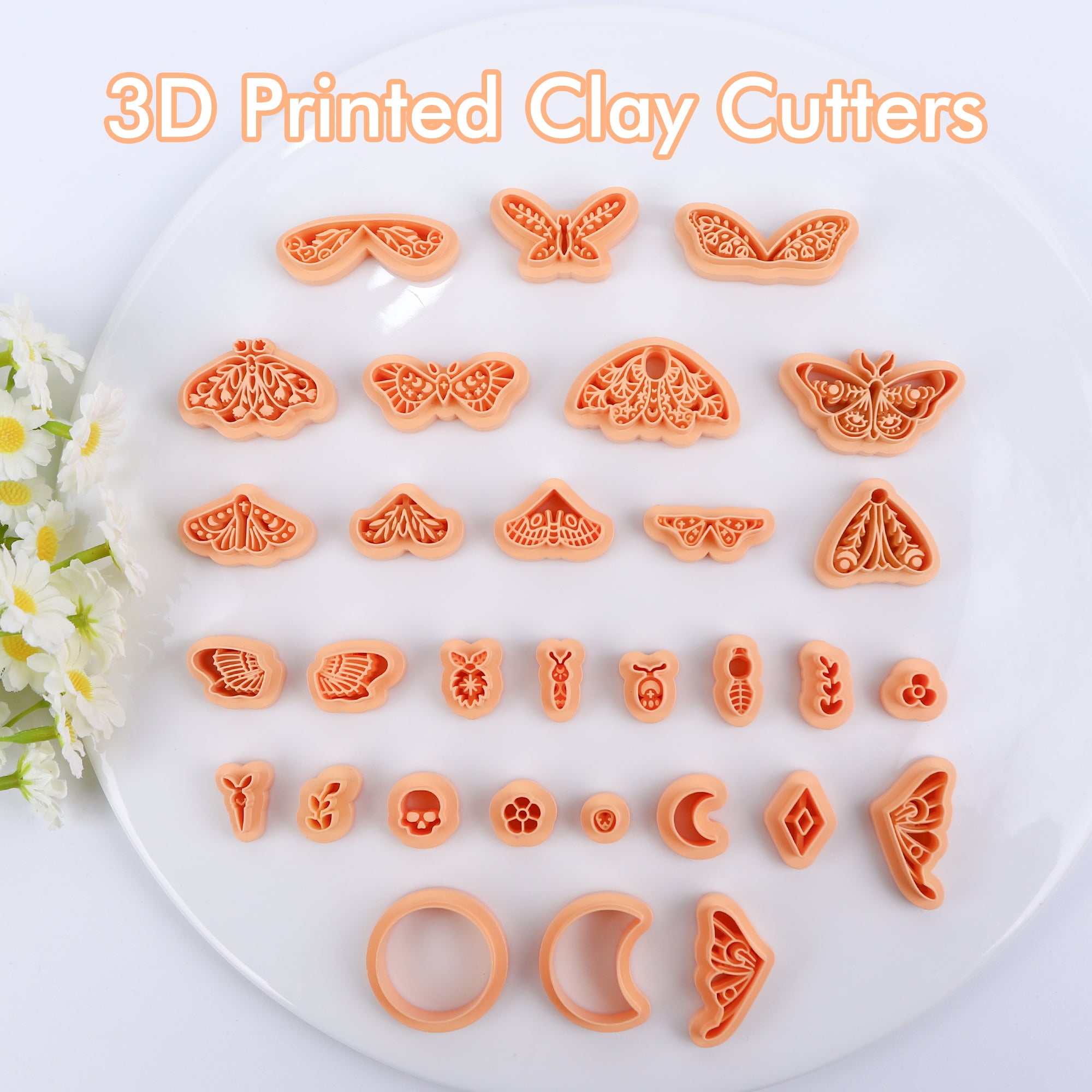 Puocaon Moth Polymer Clay Cutters 31 Pcs