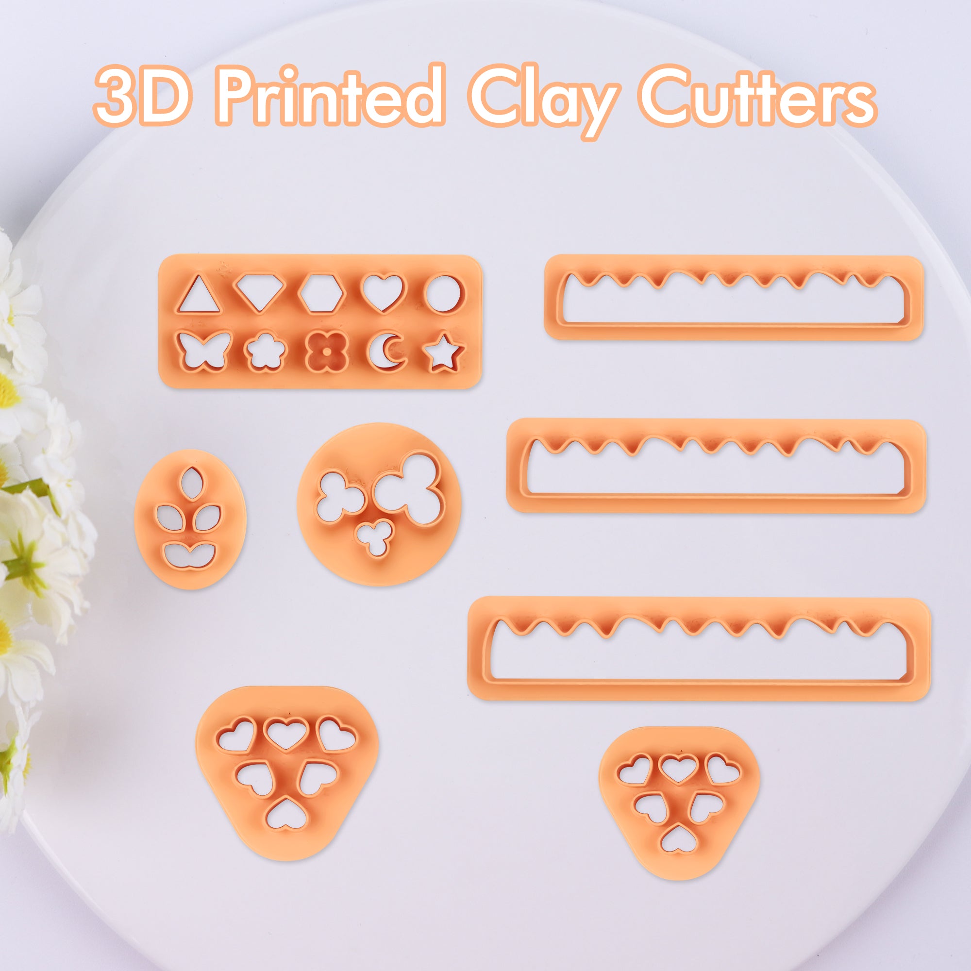 Petal Polymer Clay Cutters 8 Pcs