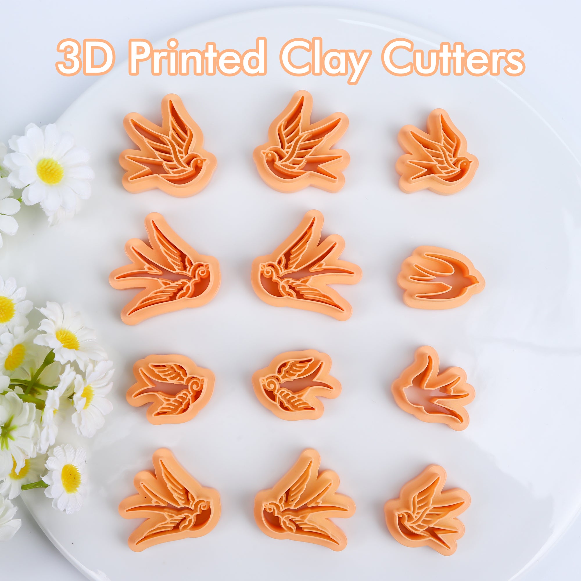 Puocaon Bird Polymer Clay Cutters 12 Pcs