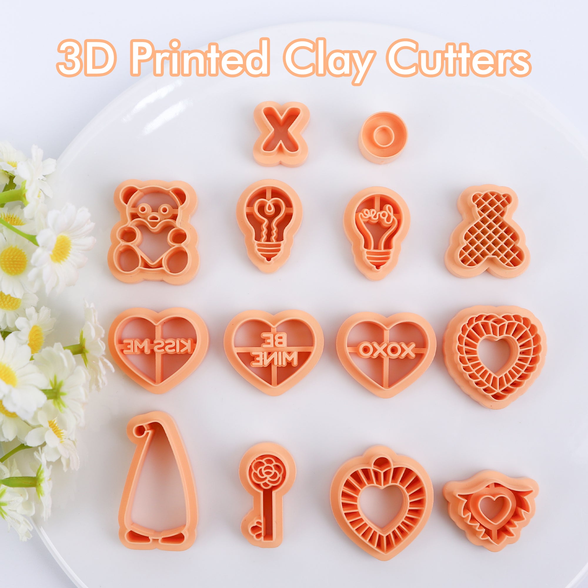 Valentine's Day Clay Cutters 14 Pcs