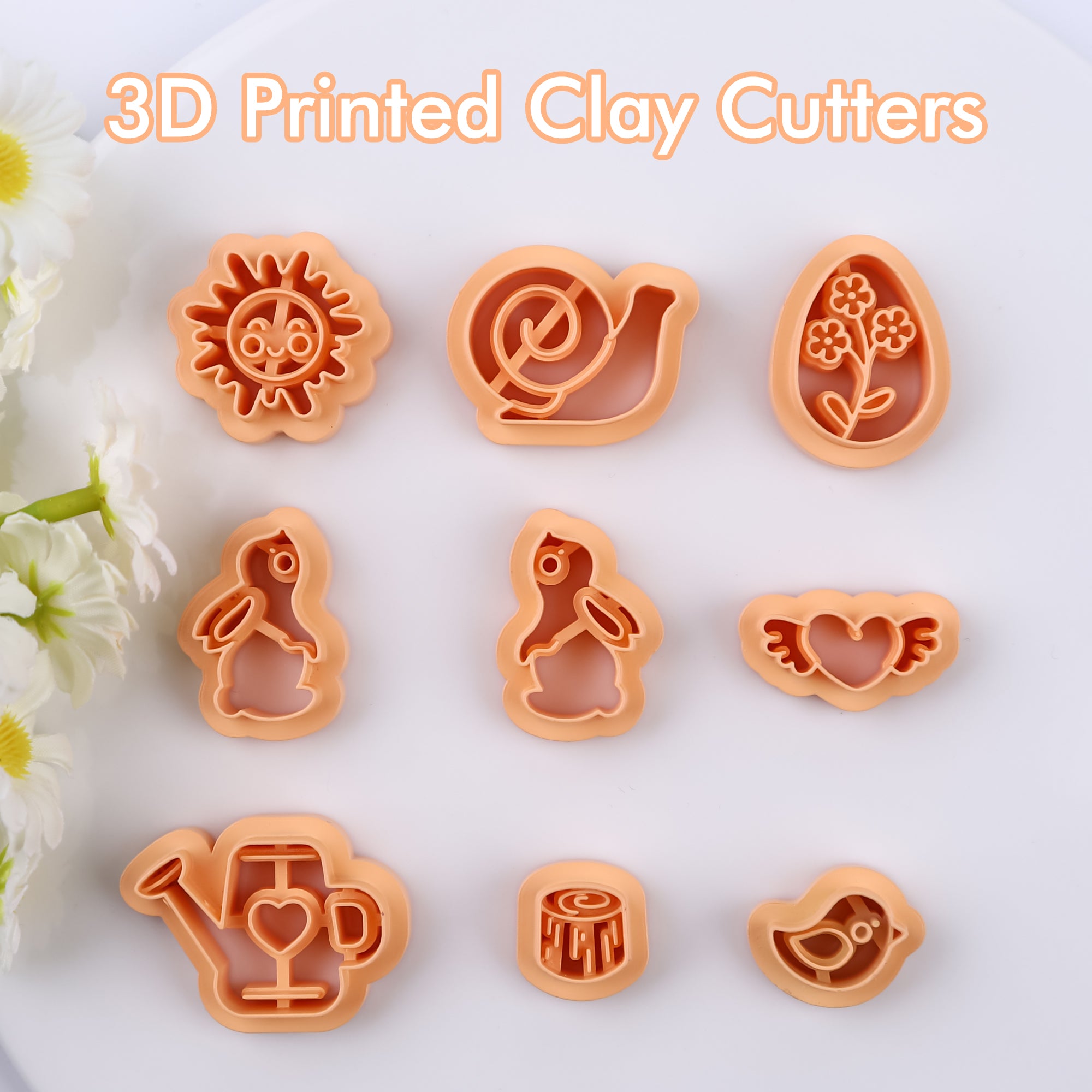 Puocaon Spring Polymer Clay Cutters 9 Pcs