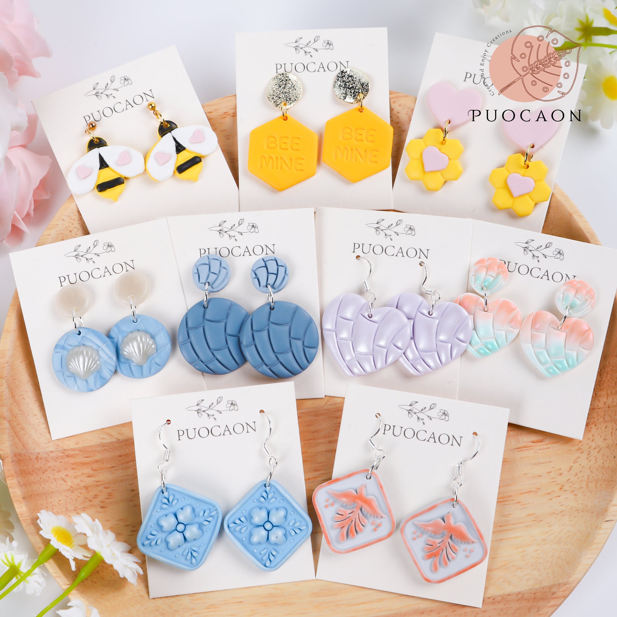 Puocaon Honeybee Polymer Clay Cutters 5 Pcs