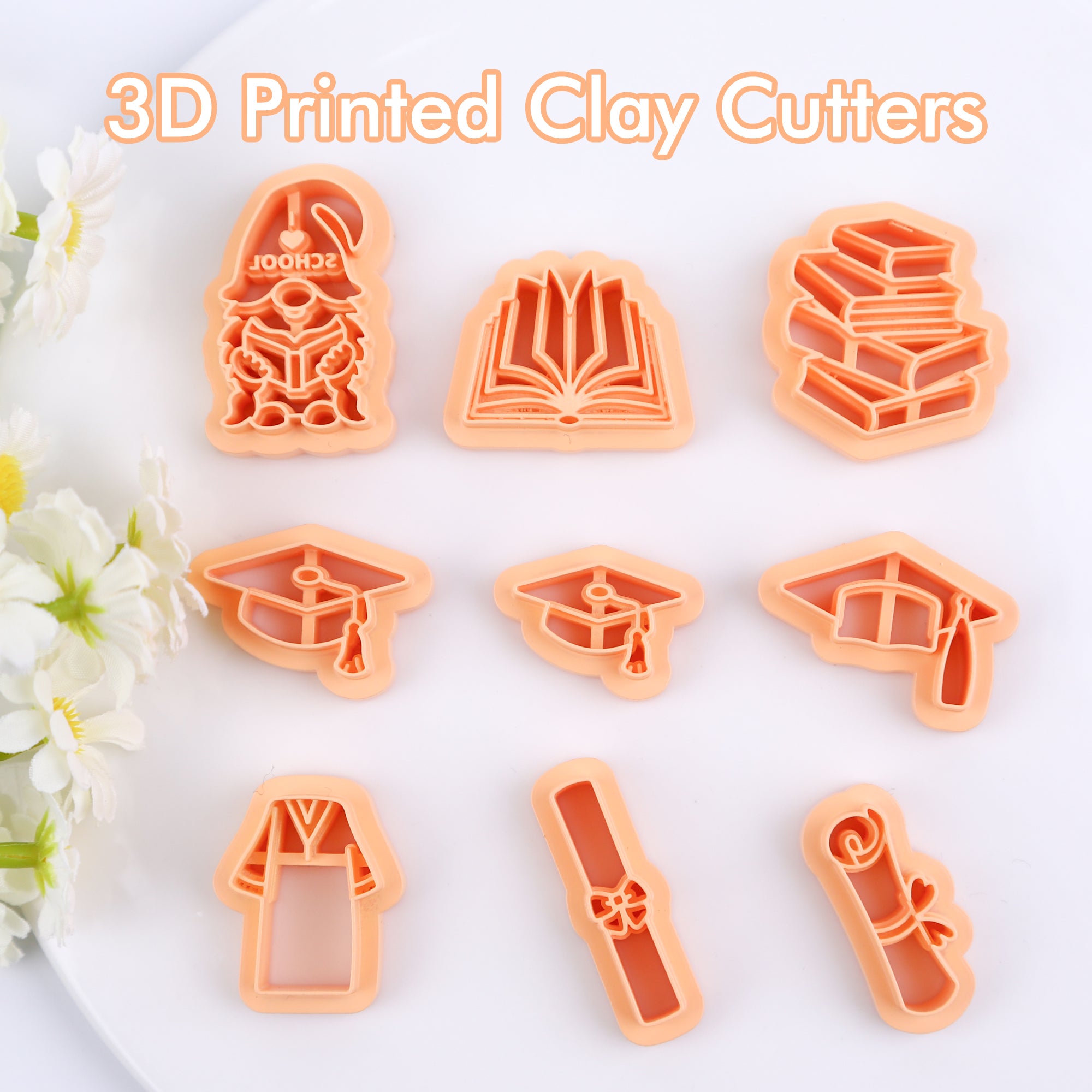 Puocaon School Polymer Clay Cutters 9 Pcs