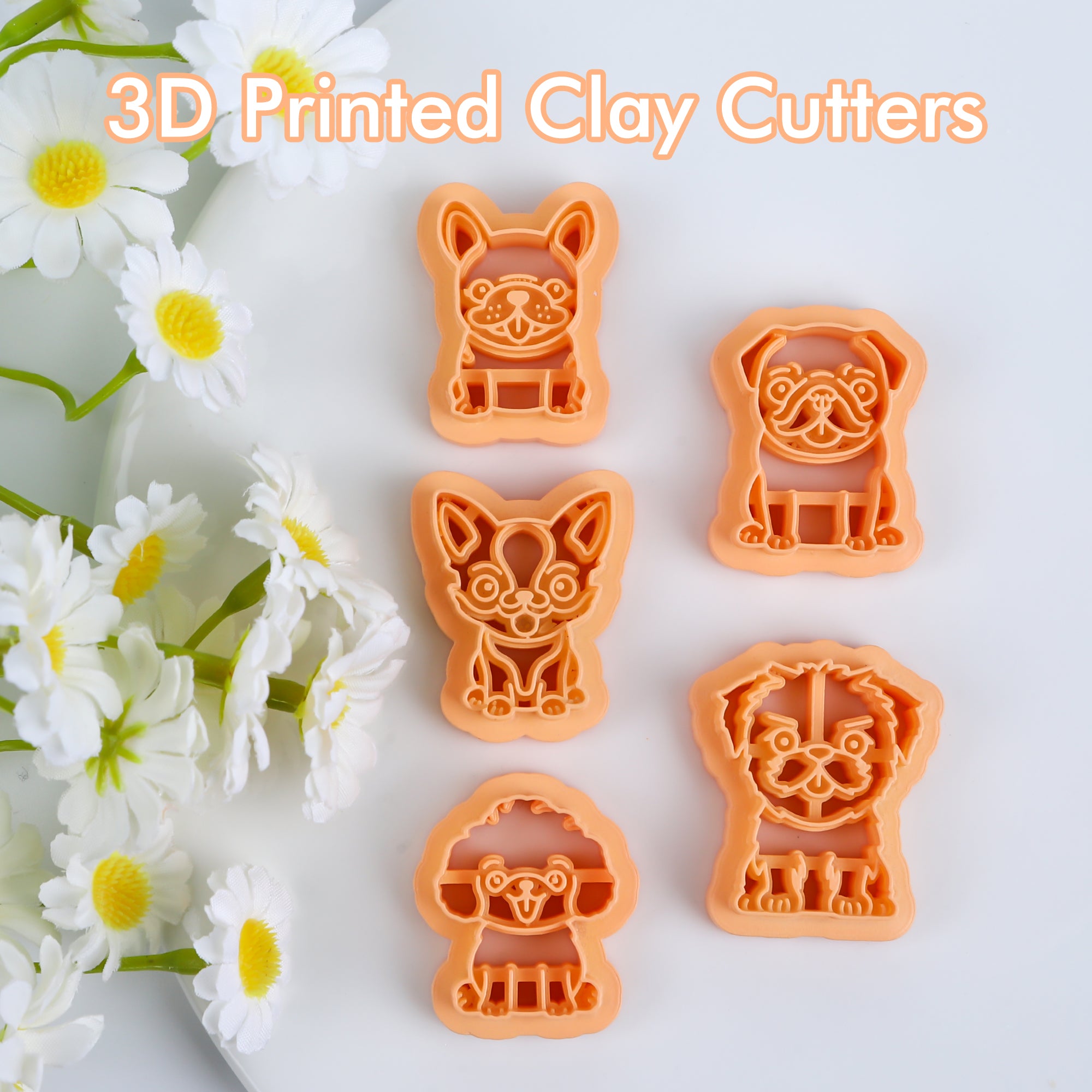 Puocaon Dogs Polymer Clay Cutters 5 Pcs