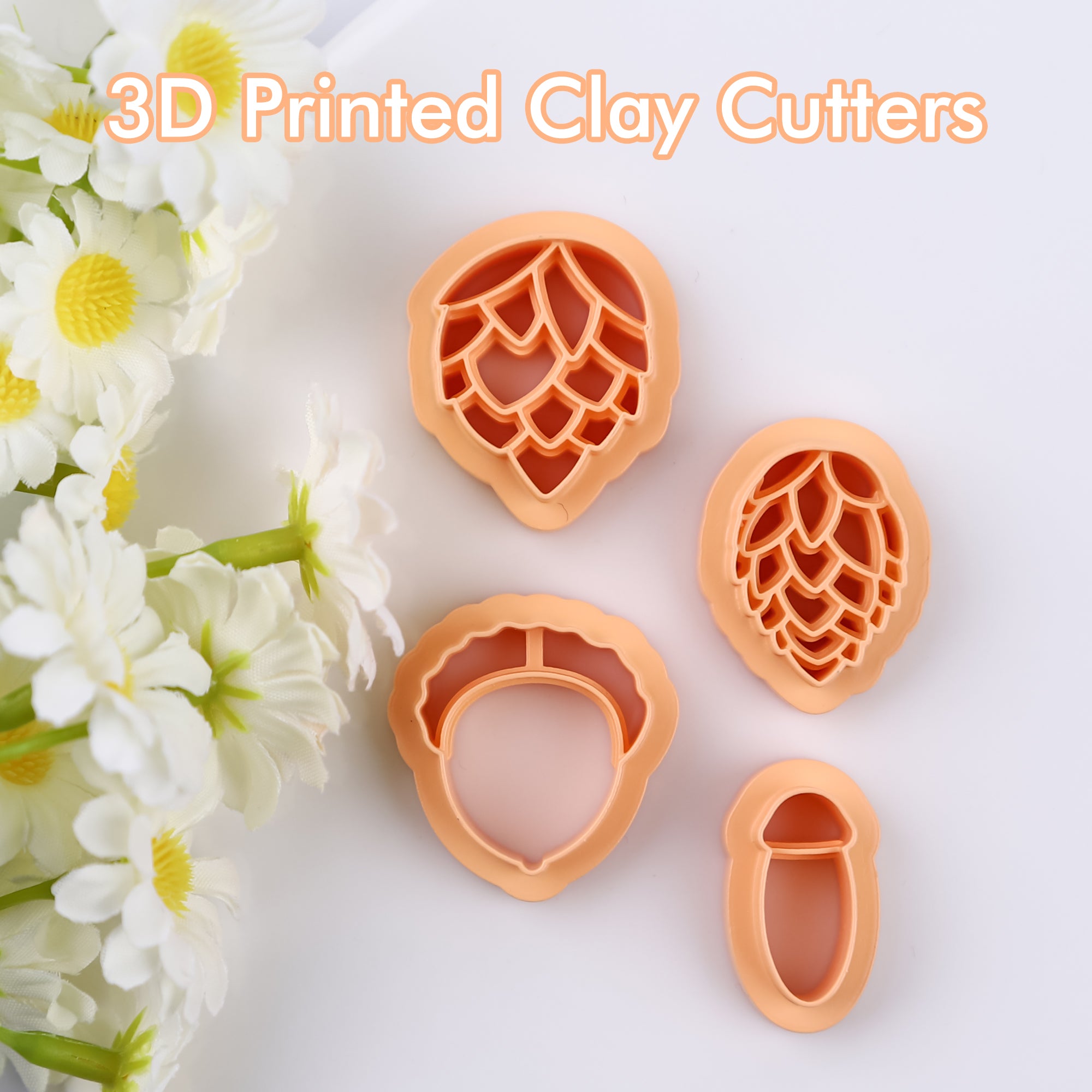 Puocaon Acorn Polymer Clay Cutters 4 Pcs