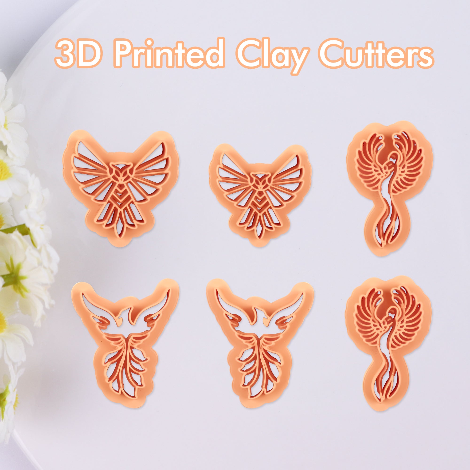 Puocaon Phoenix Polymer Clay Cutters 6 Pcs