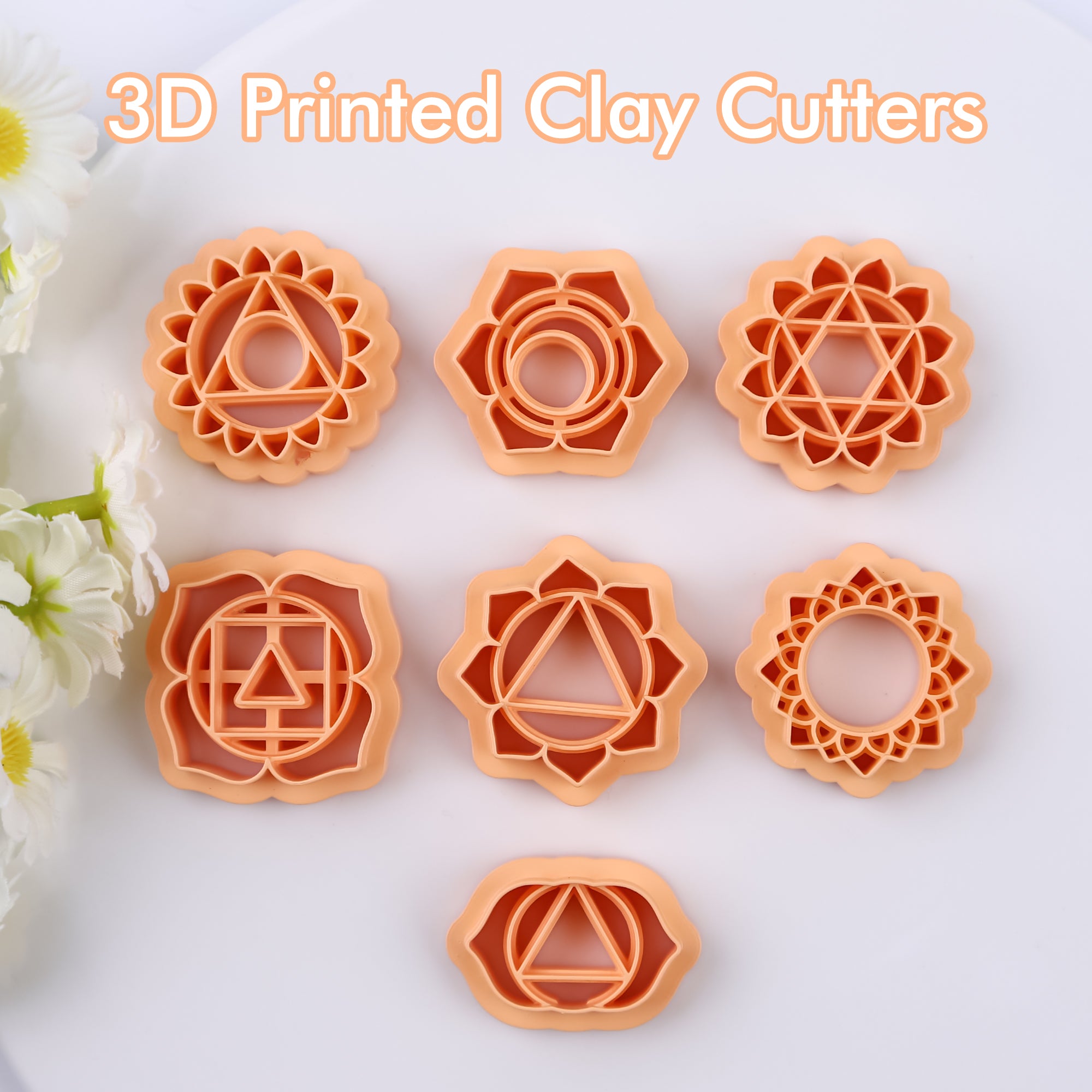 Puocaon Chakra Polymer Clay Cutters 7 Pcs