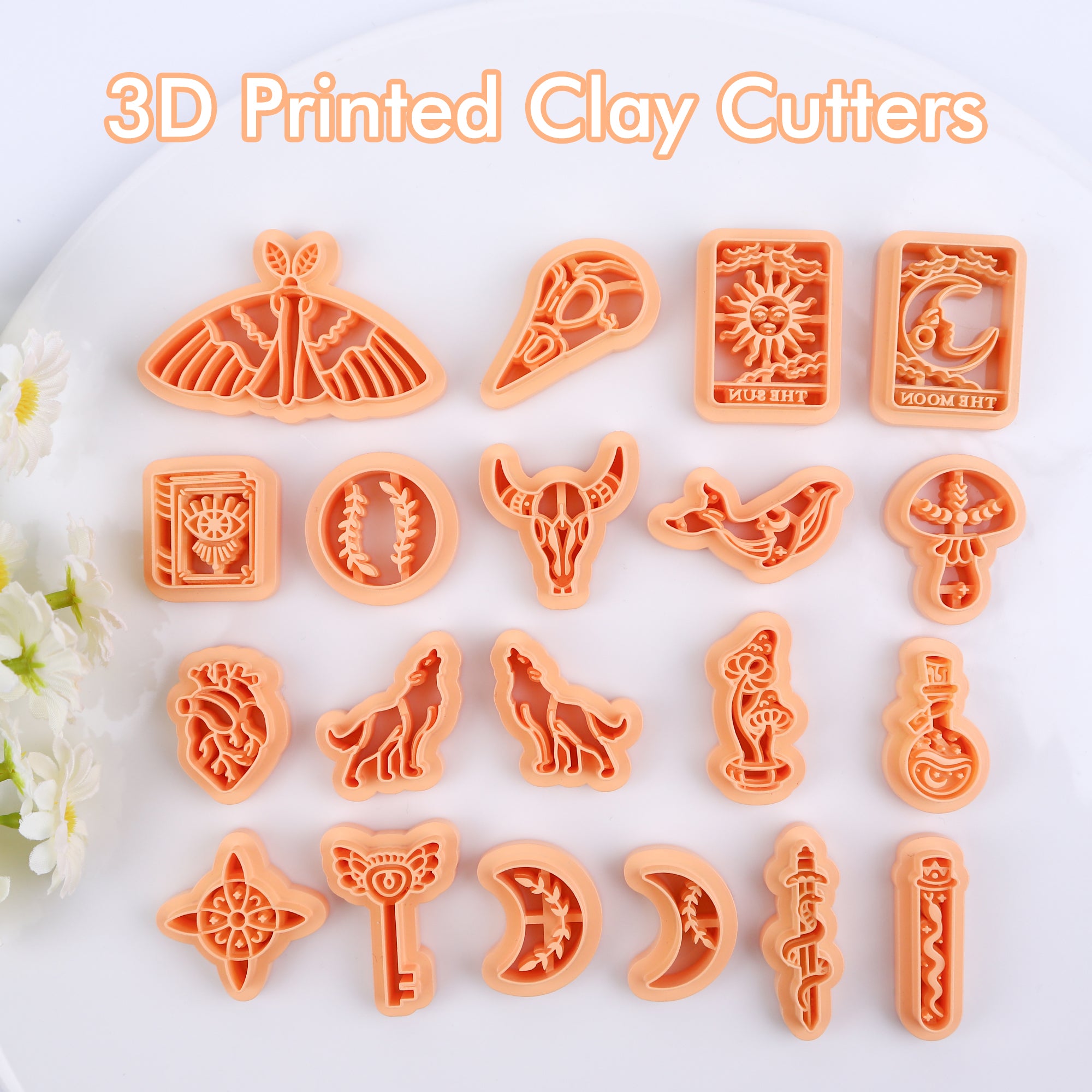 Puocaon Boho Polymer Clay Cutters 20 Pcs