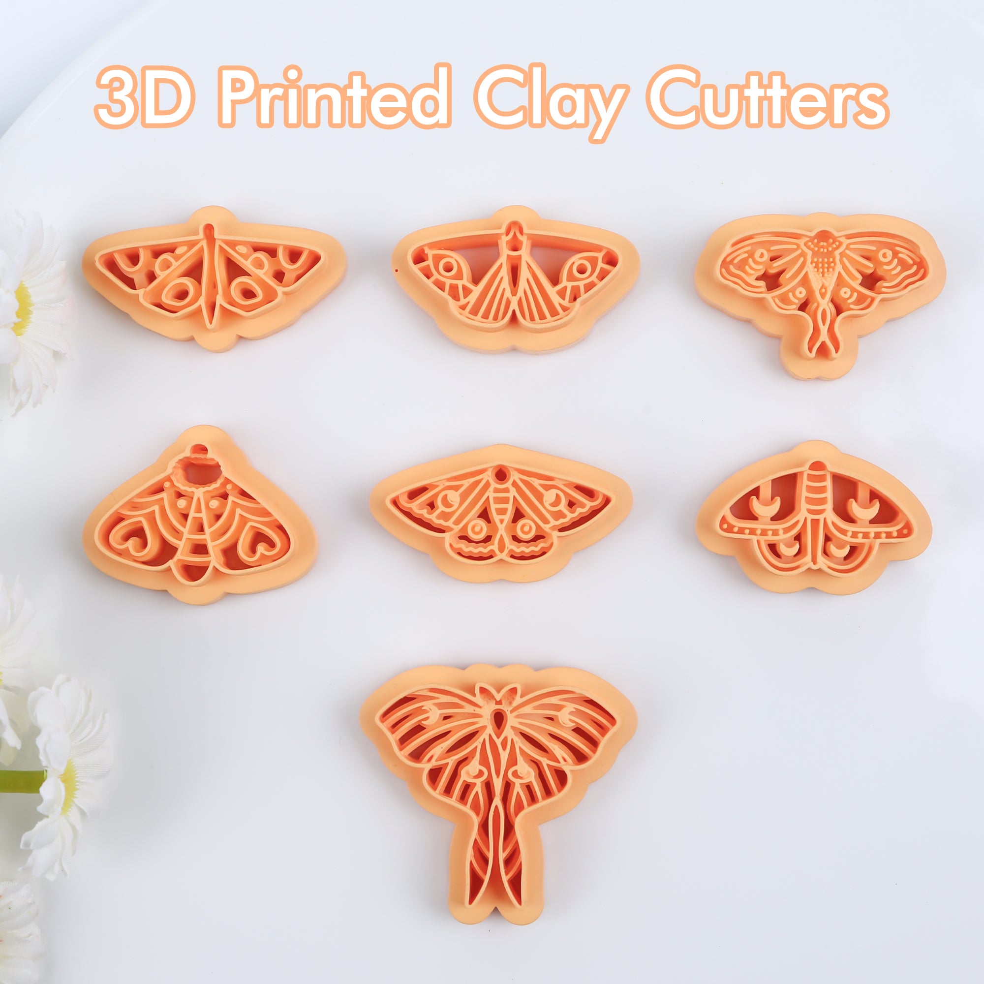 Puocaon Moth Polymer Clay Cutters 7 Pcs