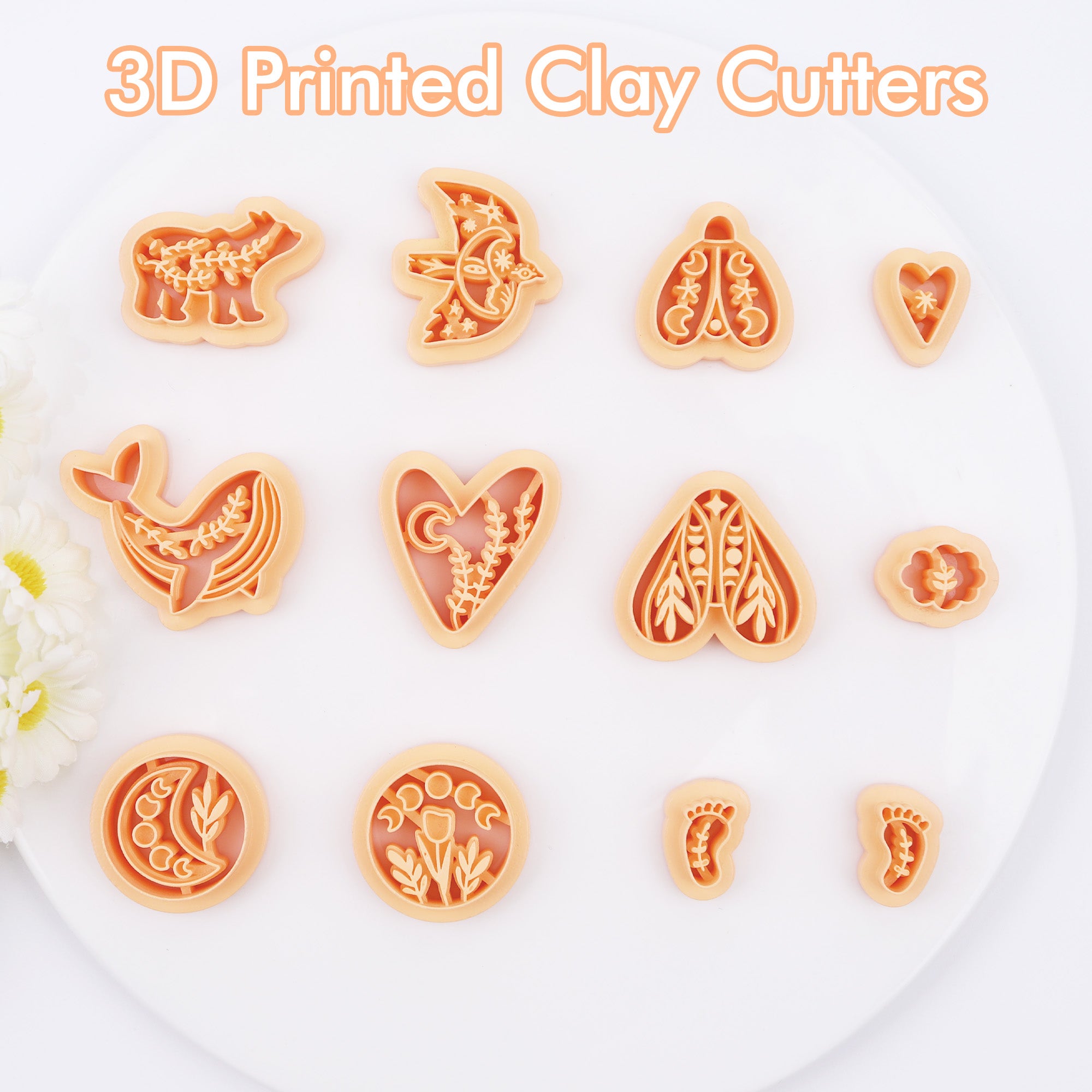 Puocaon Mystic Boho Clay Cutters 12 Pcs