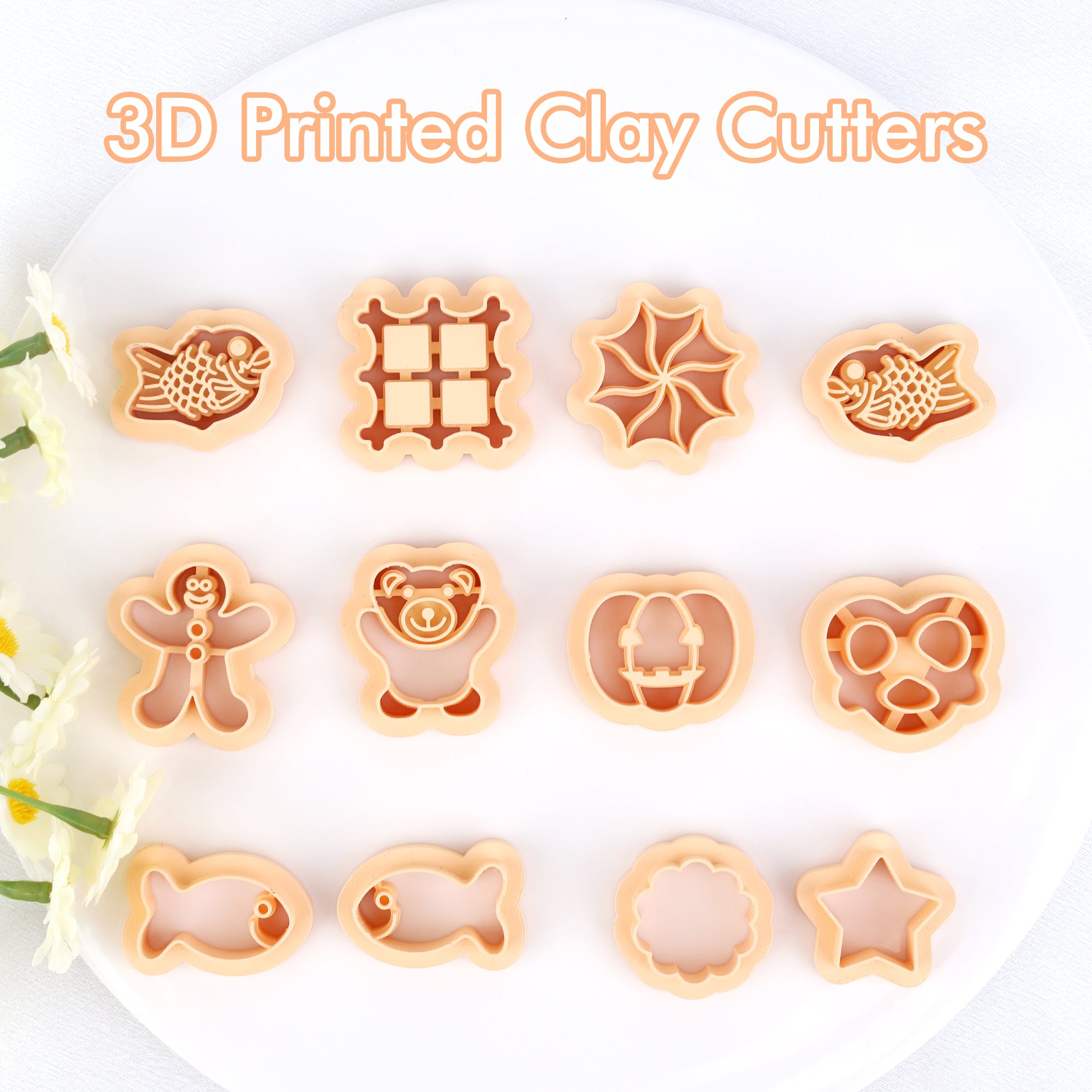 Puocaon Food Miniature Clay Cutters 12 Pcs