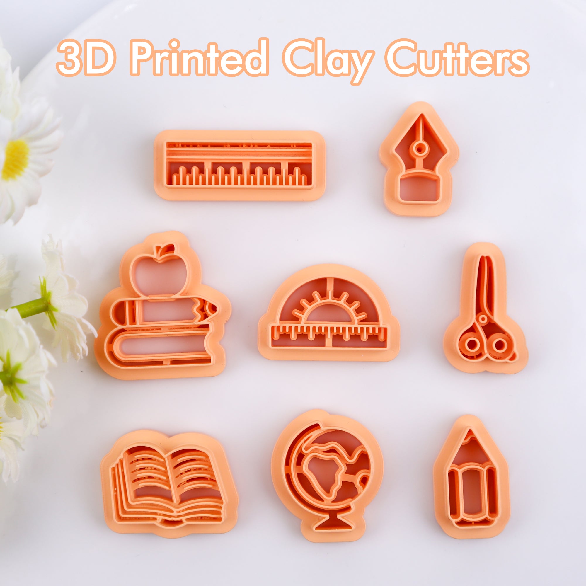 Puocaon School Polymer Clay Cutters 8 Pcs