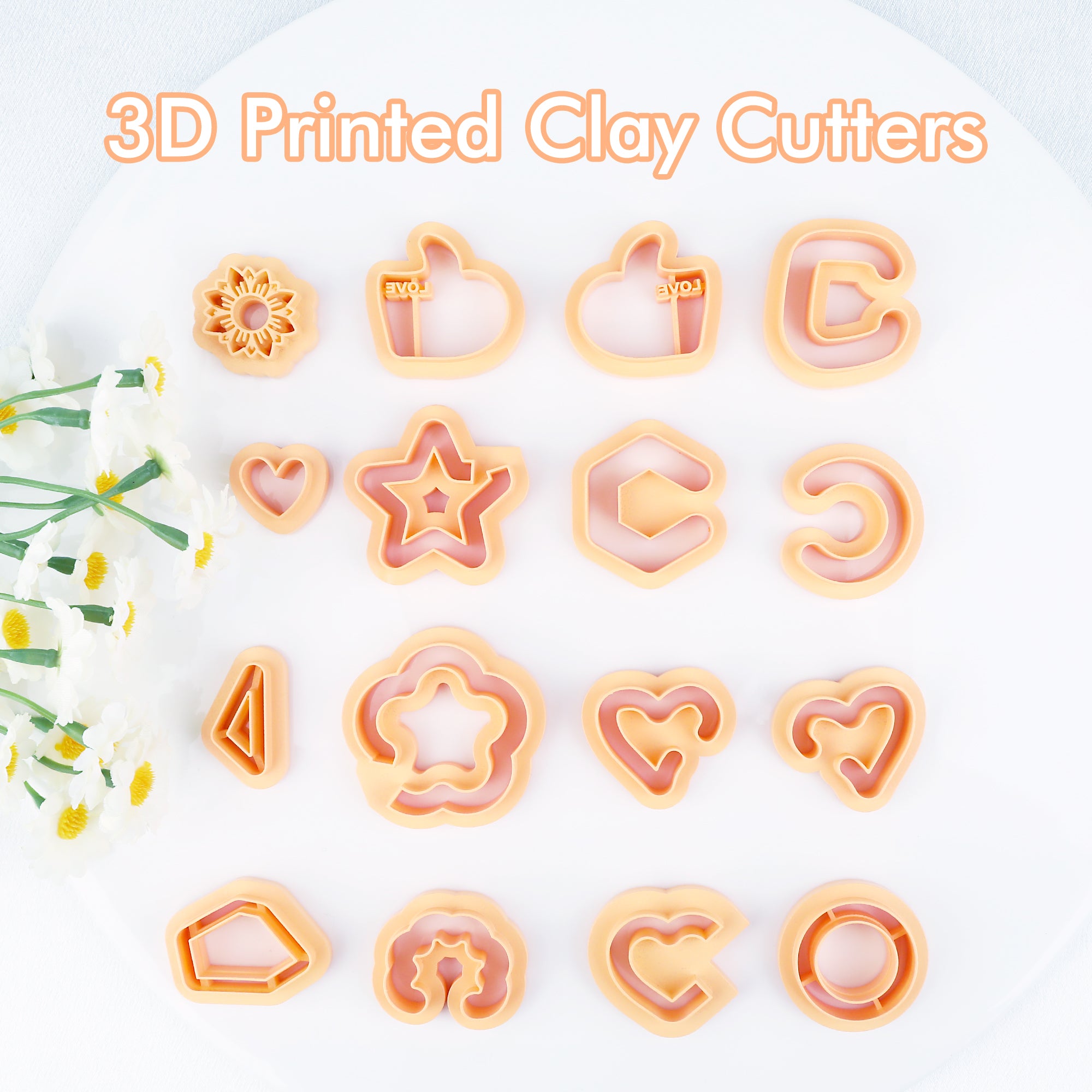 Puocaon Hook Polymer Clay Cutters 16 Pcs