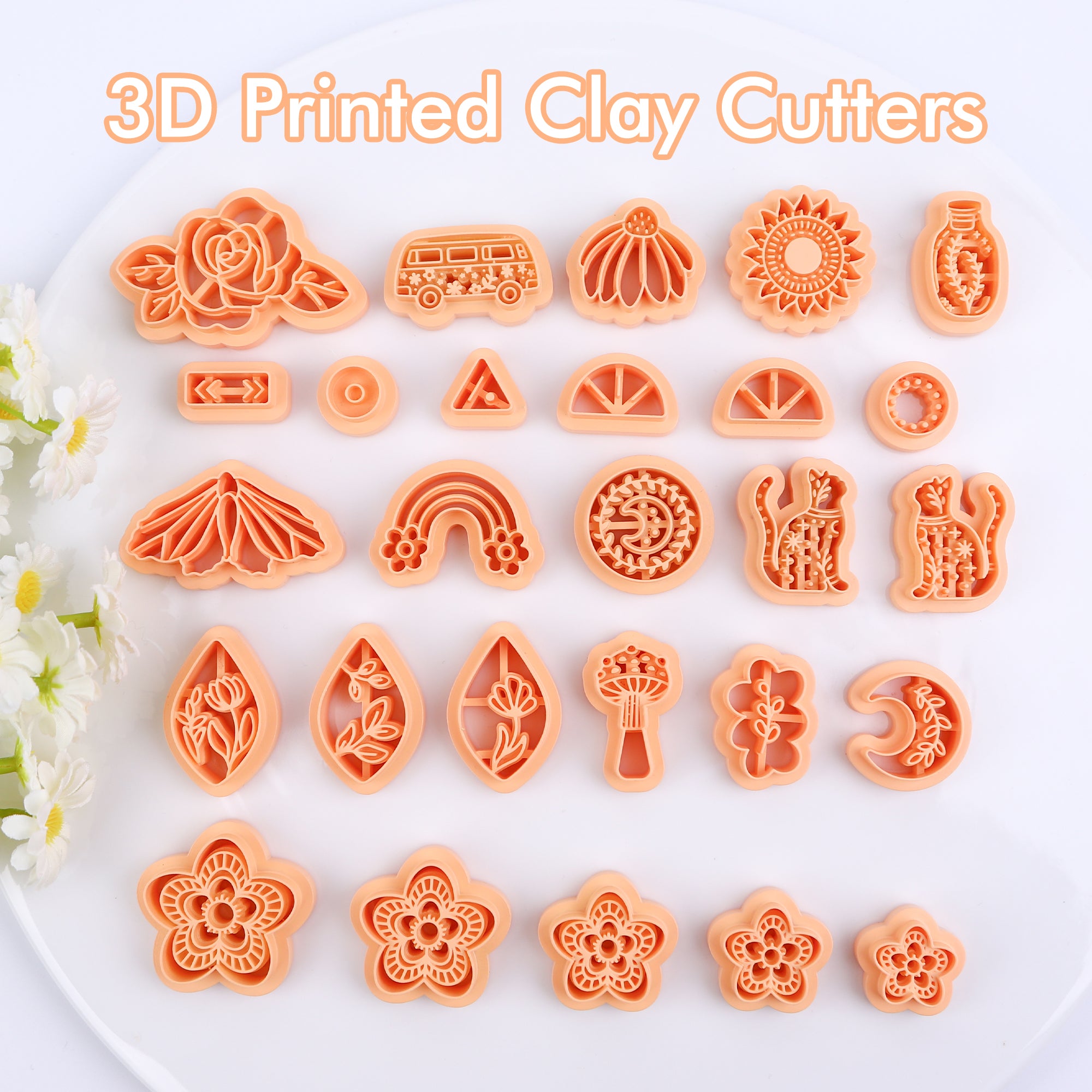 Puocaon Boho Polymer Clay Cutters 27 Pcs