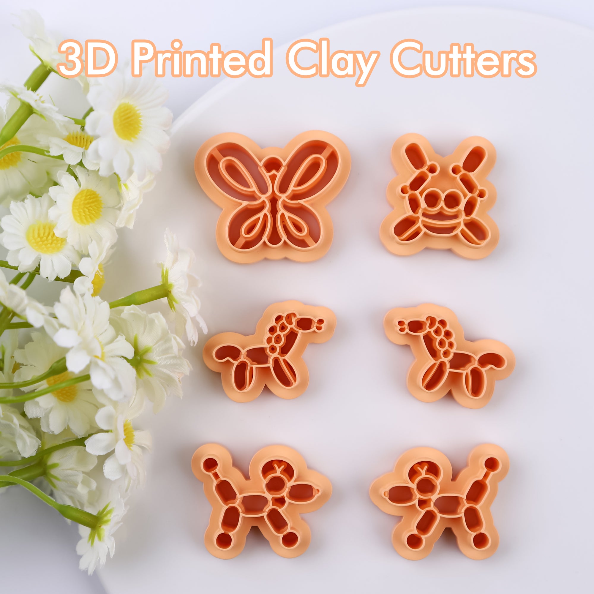 Puocaon Balloon Dog Clay Cutters 6 Pcs