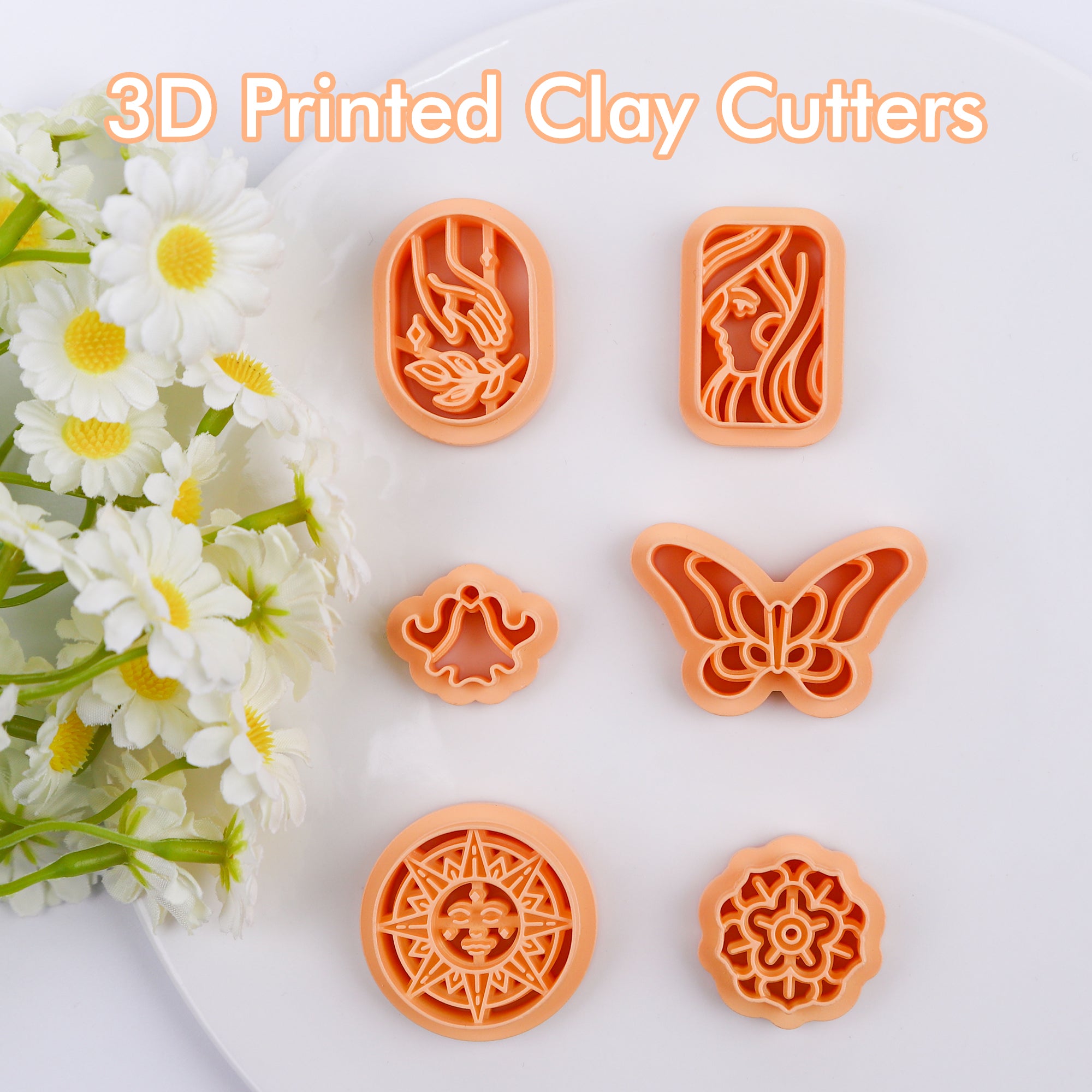 Puocaon Boho Polymer Clay Cutters 6 Pcs Clay Cutters for Earrings Making