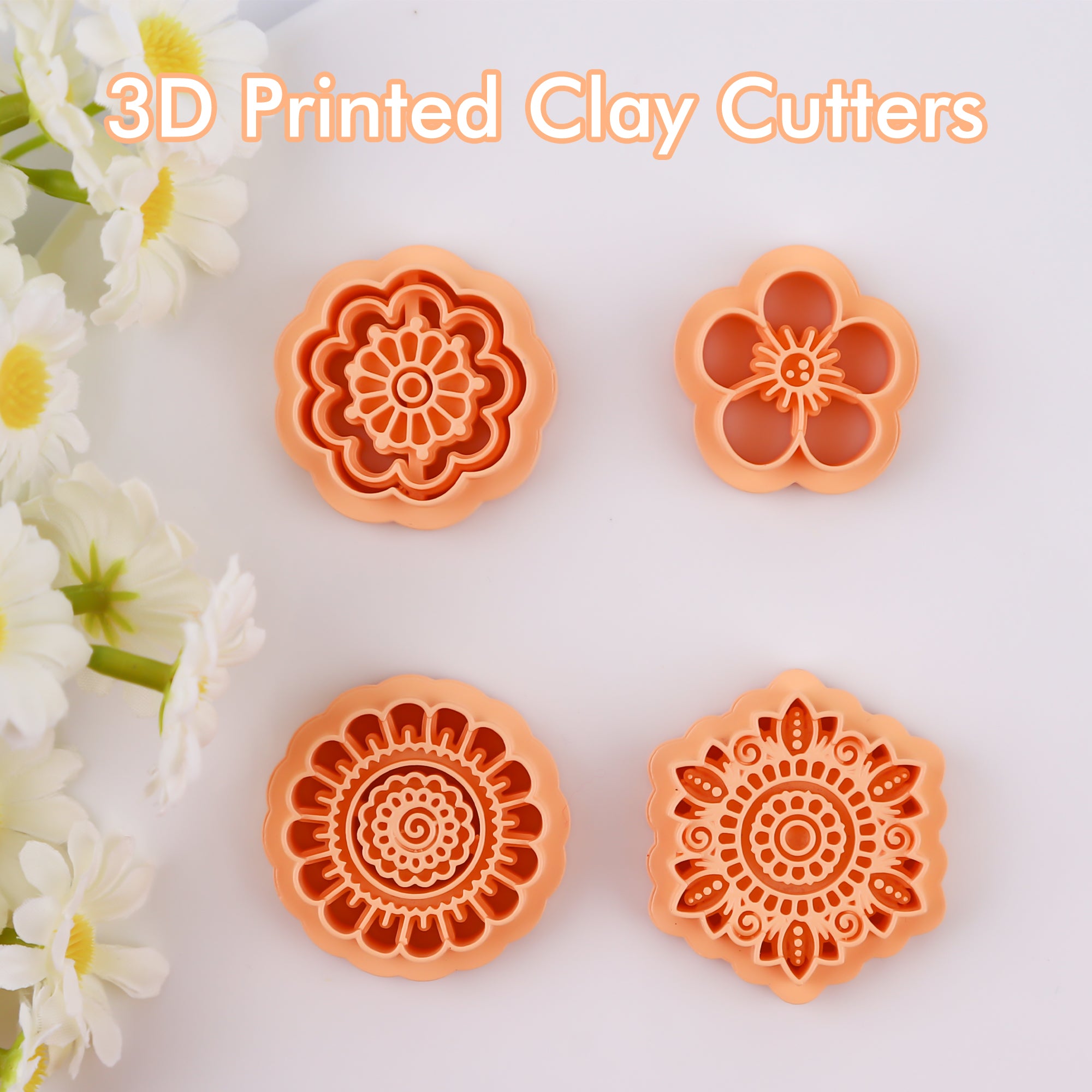 Puocaon Bohemain Polymer Clay Cutters 4 Pcs