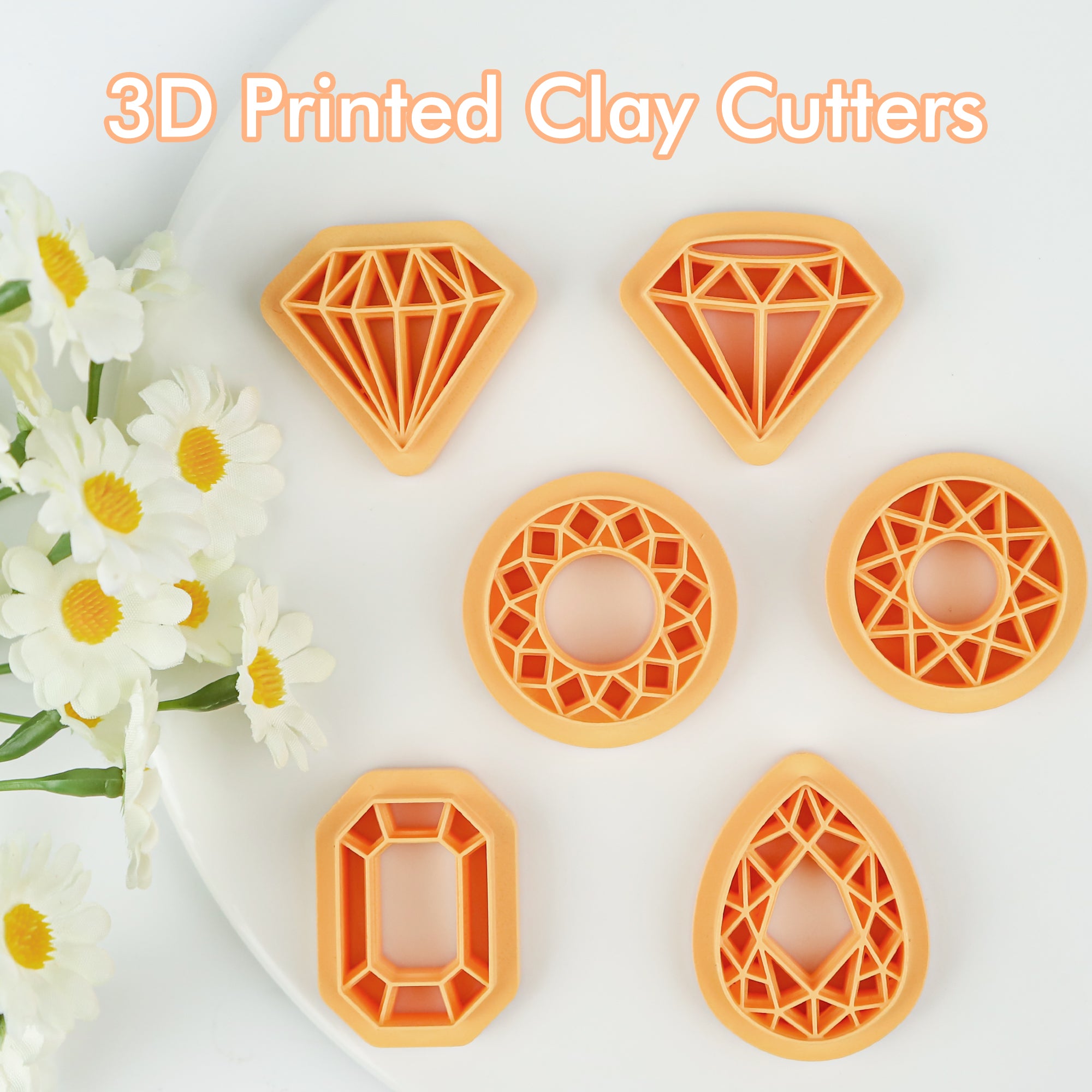 Puocaon Diamond Jewelry Clay Cutters 6 Pcs