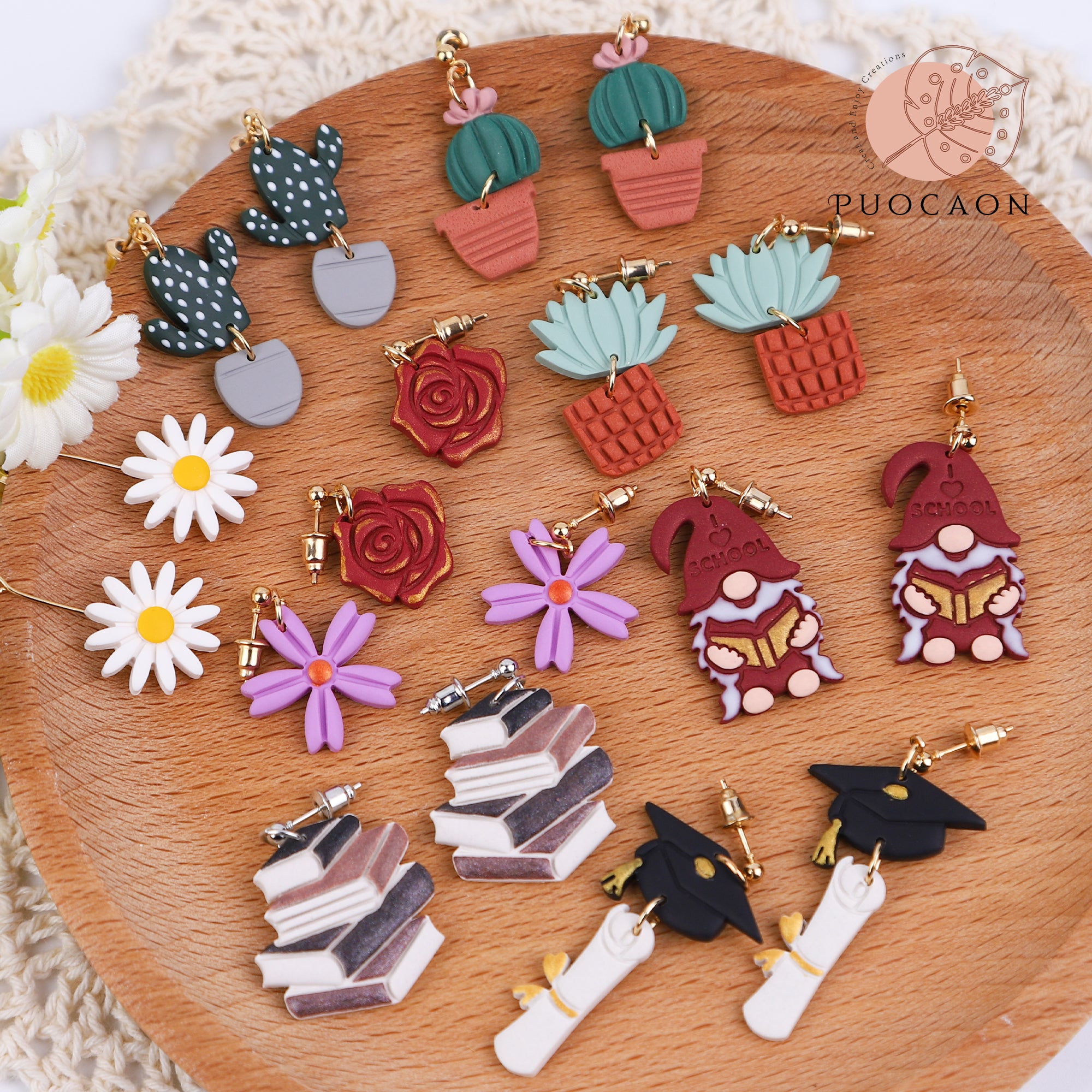 Puocaon School Polymer Clay Cutters 9 Pcs