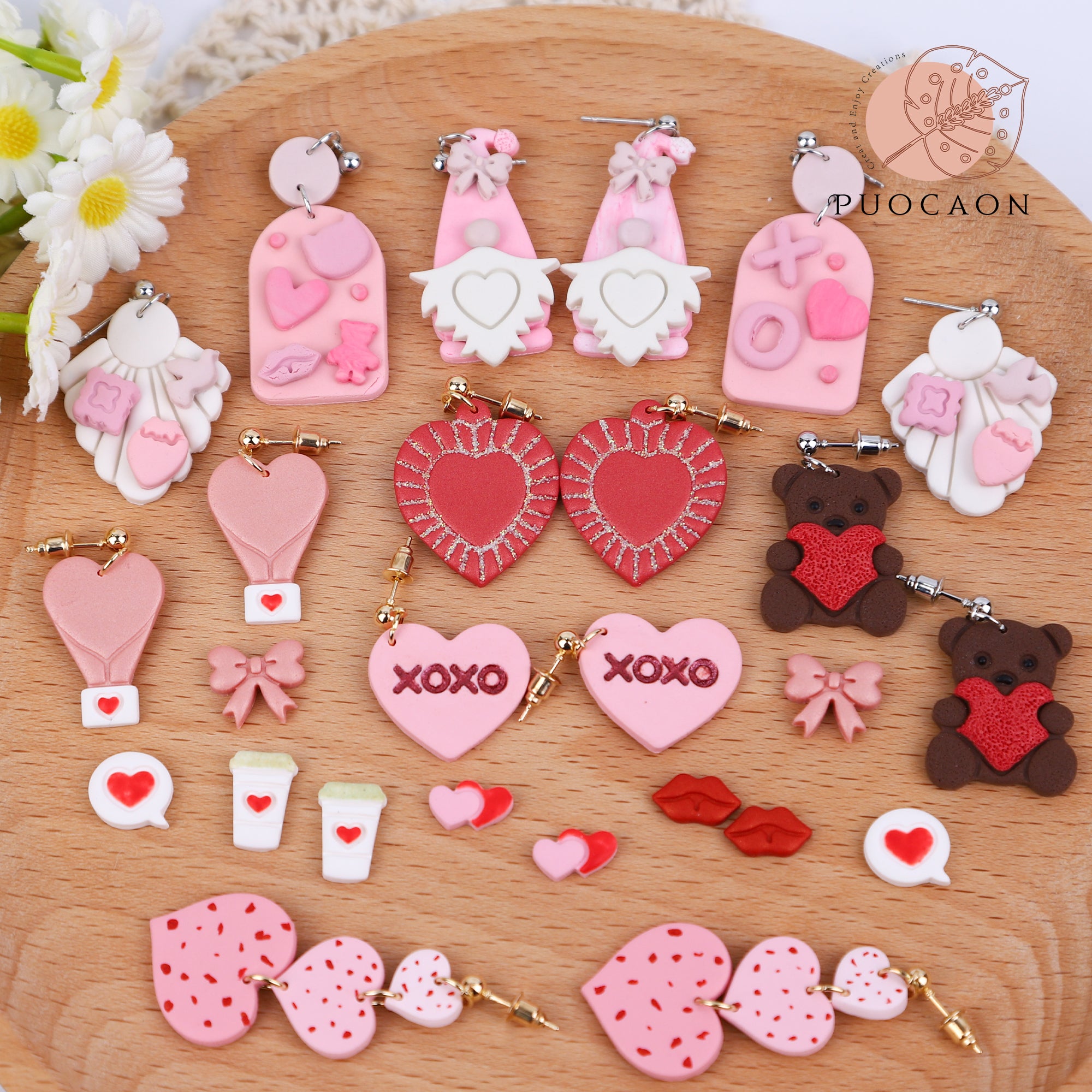 Puocaon Valentines Mini Clay Cutters