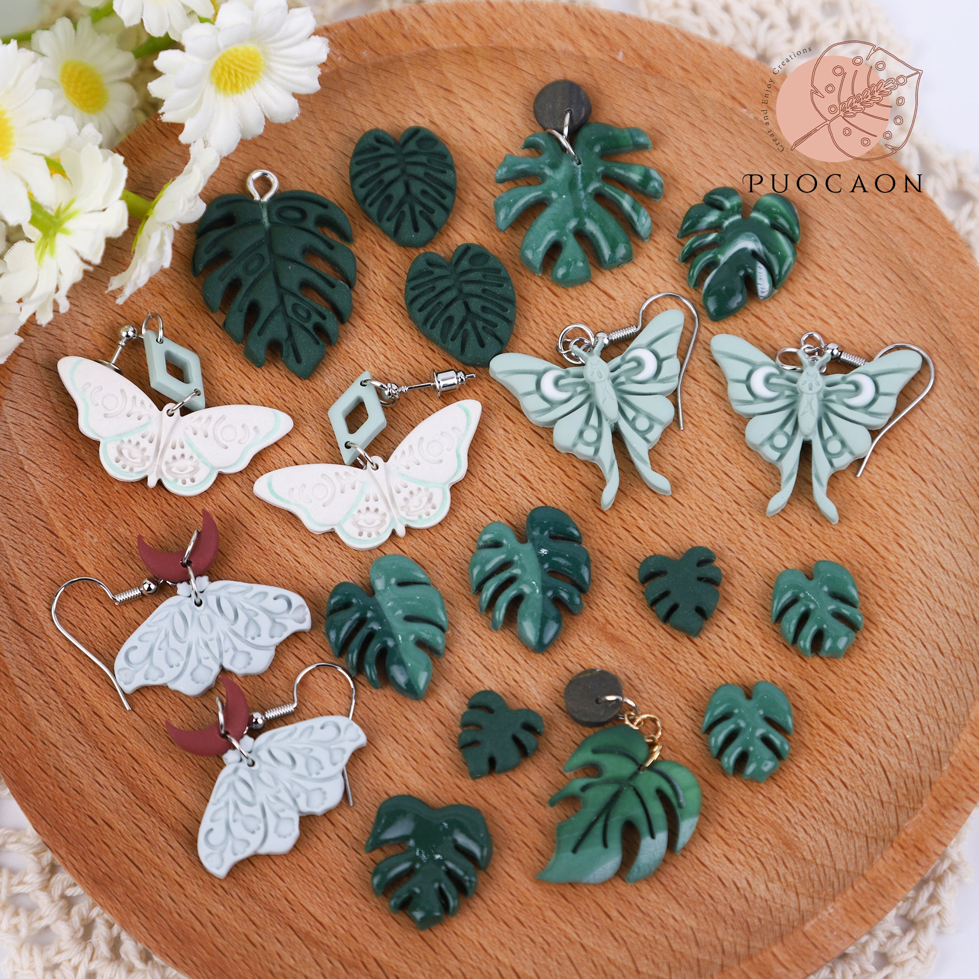 Puocaon Monstera Polymer Clay Cutters 20 Pcs