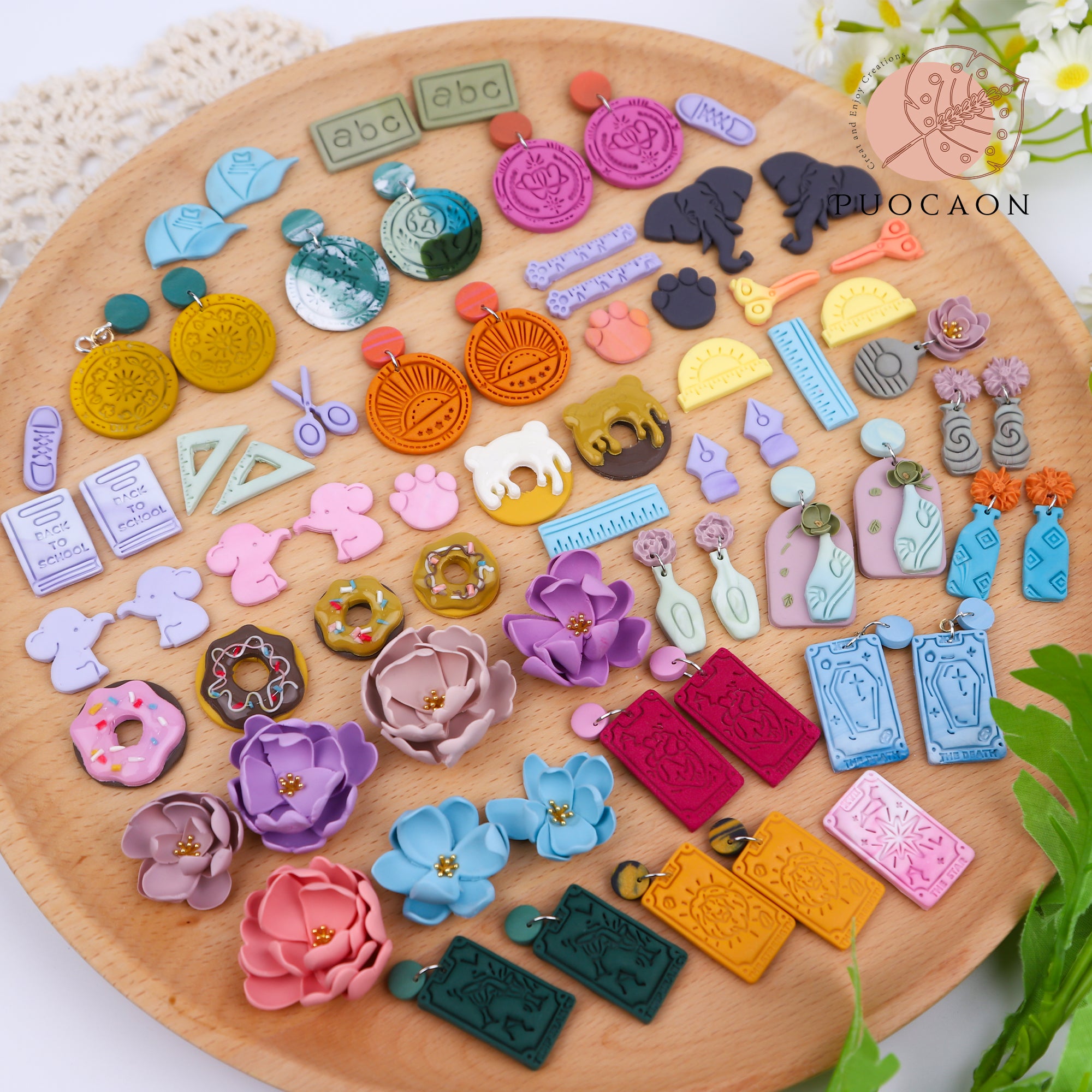 Puocaon School Polymer Clay Cutters 8 Pcs