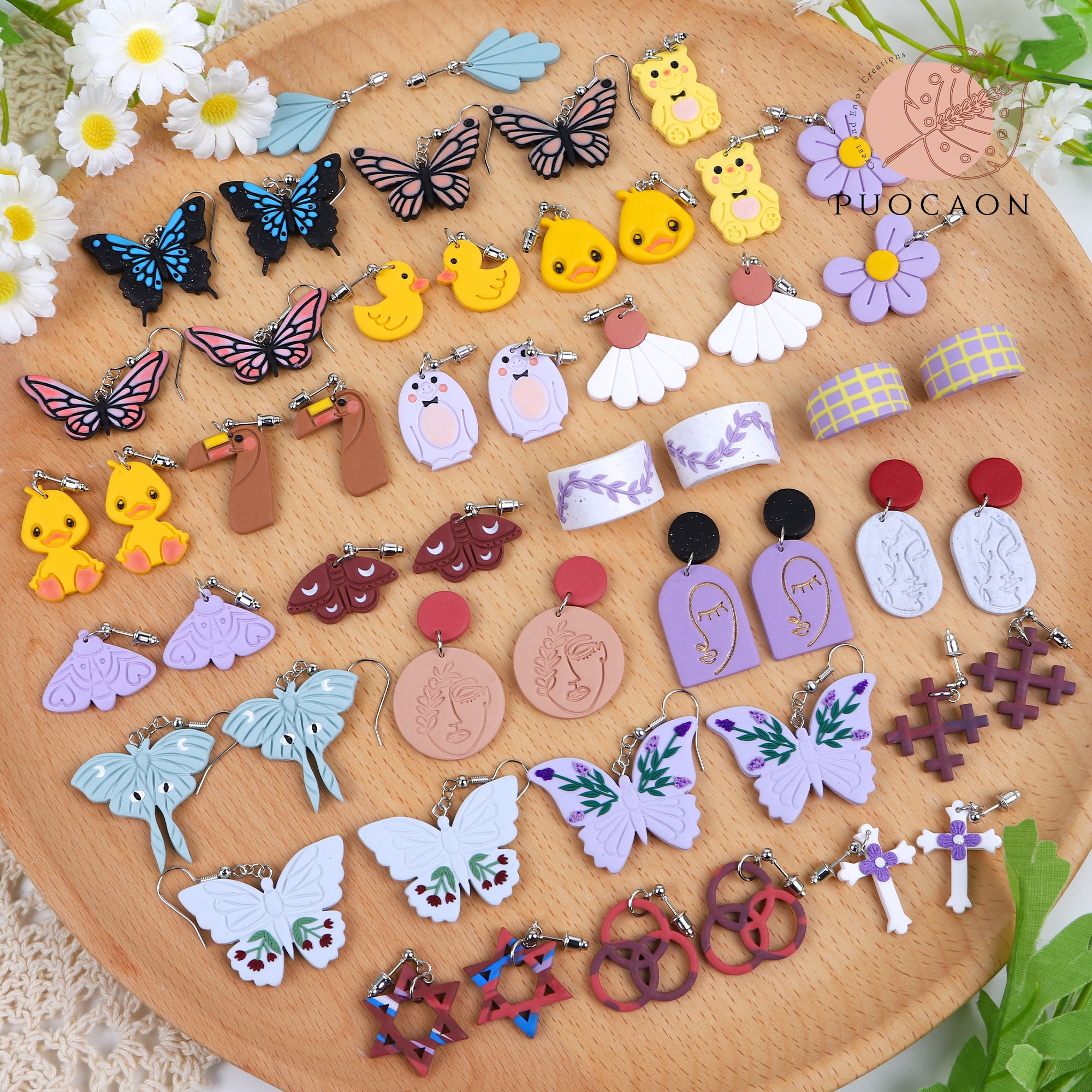 Puocaon  Cute Animal Shape Number Clay Cutters 10 Pcs