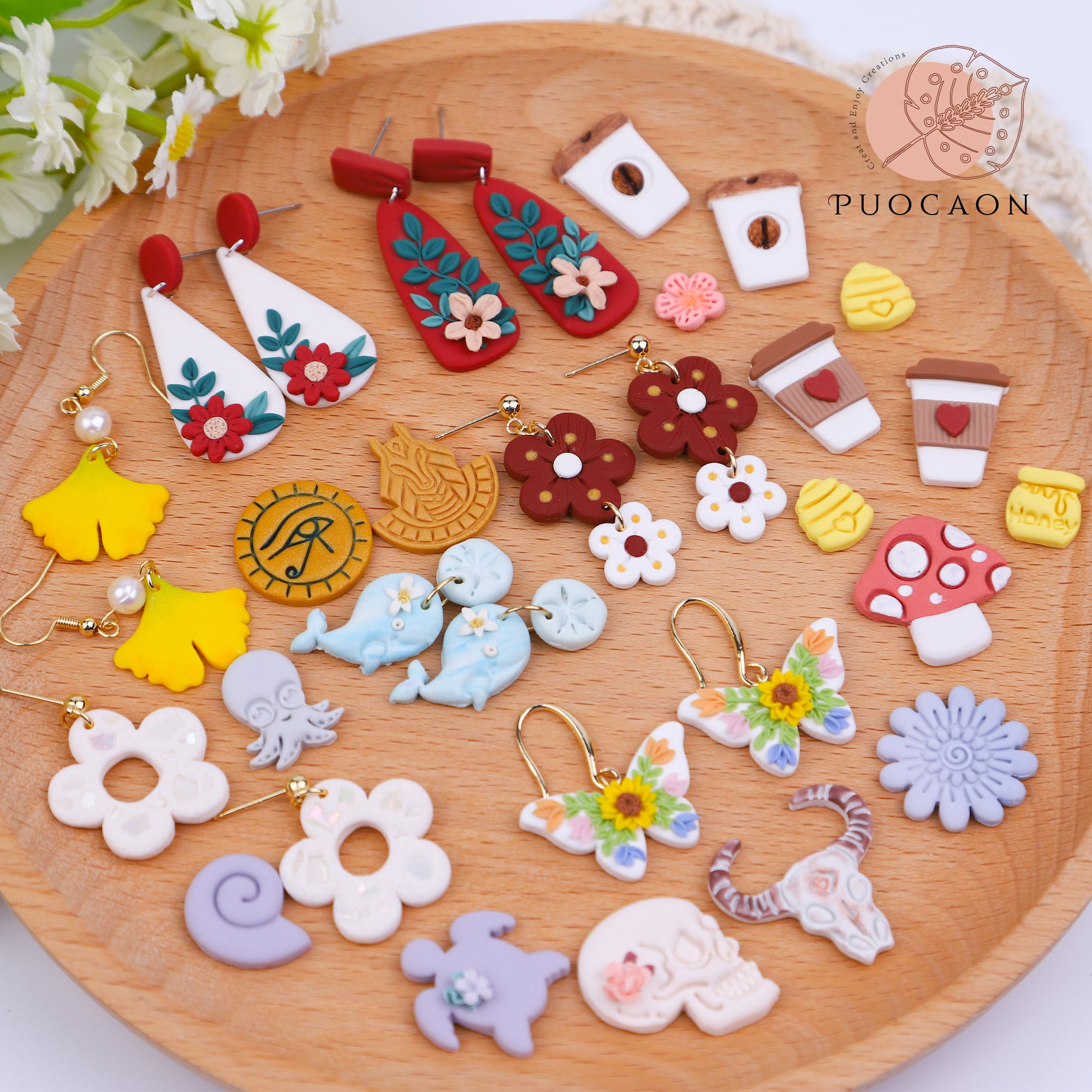 Puocaon Mushroom Polymer Clay Cutters - 10 Pcs