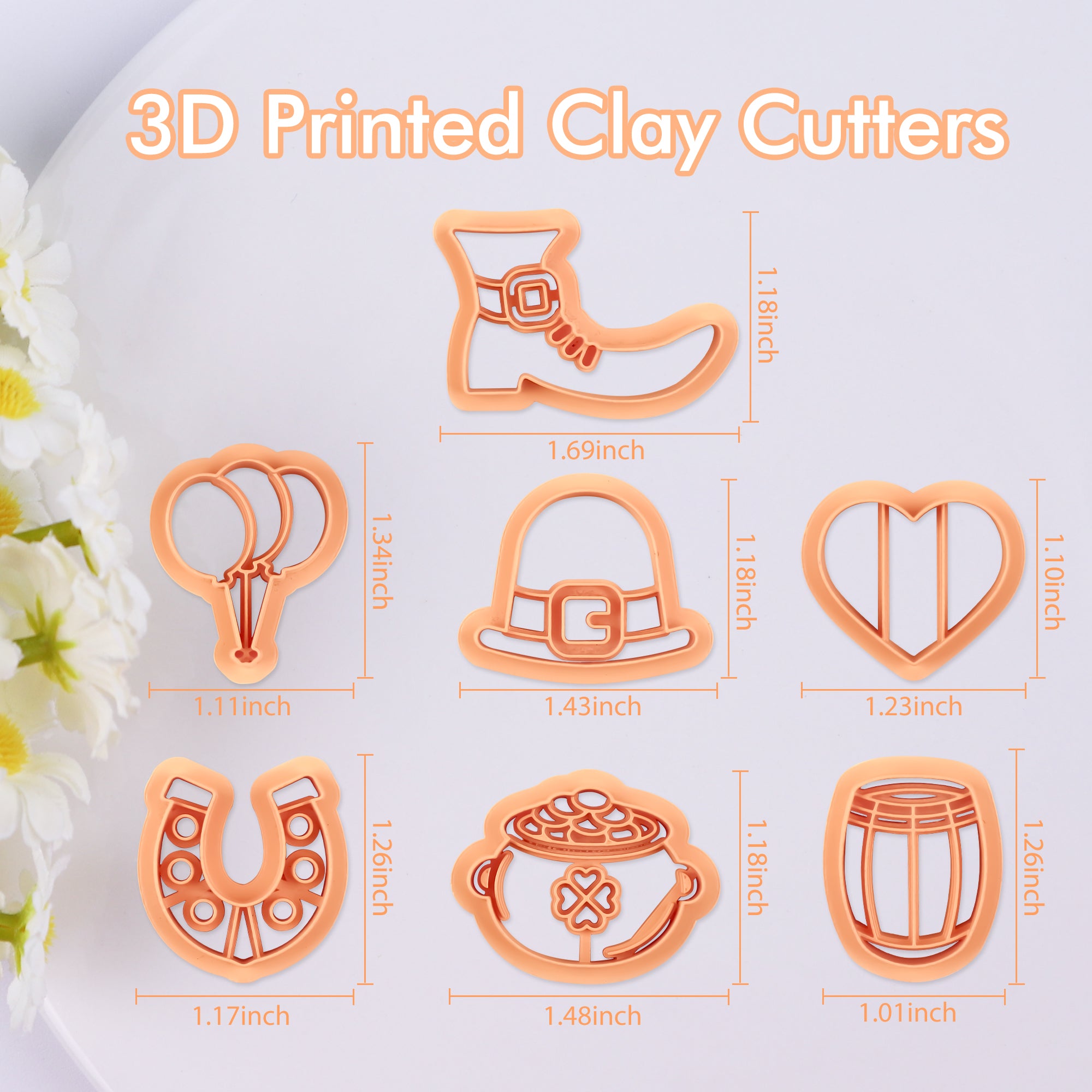 Puocaon St Patrick Clay Cutters 7 Pcs