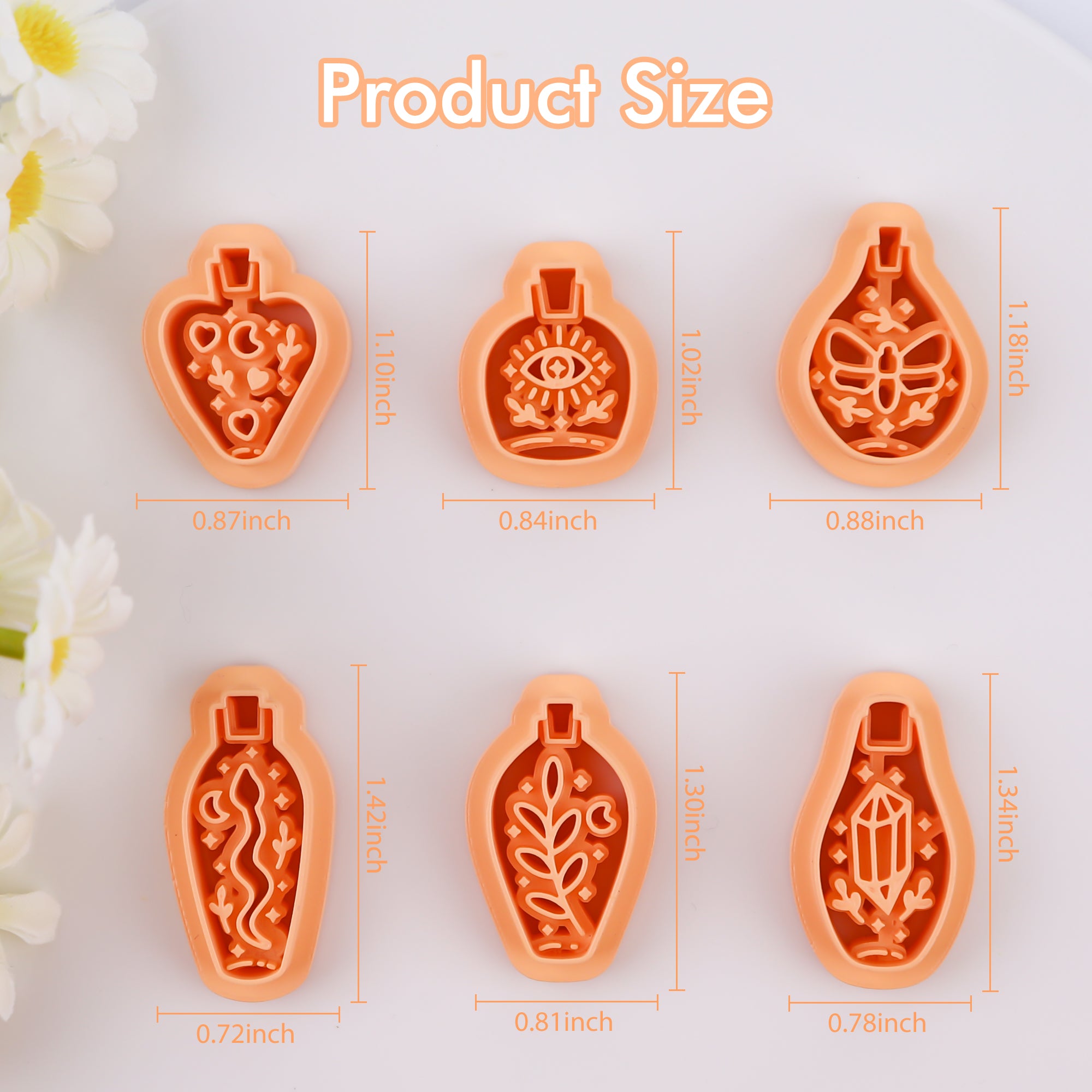 Puocaon Boho Bottle Clay Cutters 6 Pcs