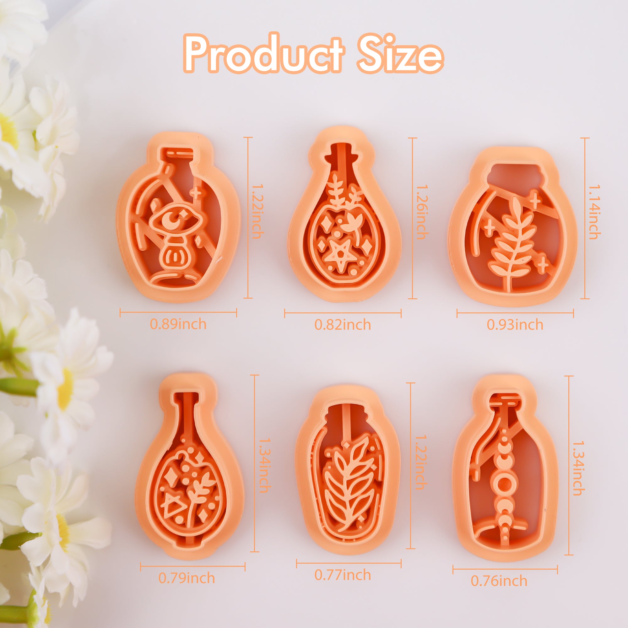 Puocaon Boho Bottle Polymer Clay Cutters 6 Pcs