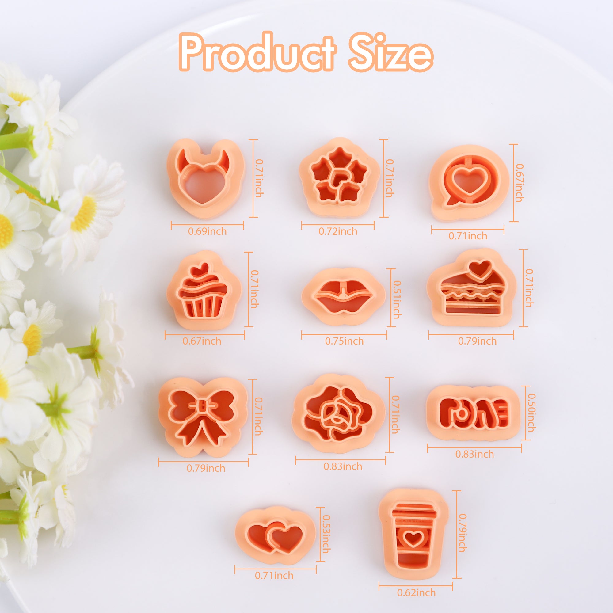 Puocaon Valentines Polymer Clay Cutters 11 Pcs