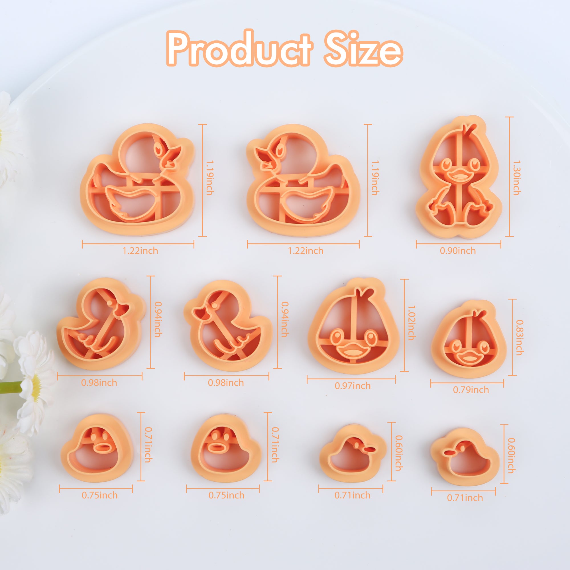 Puocaon Duck Polymer Clay Cutters 11 Pcs