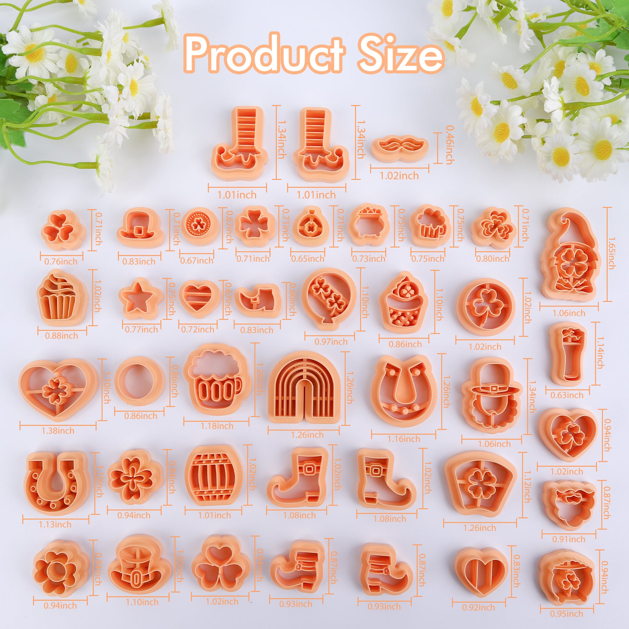 Puocaon St Patrick's Clay Cutters 41 Pcs