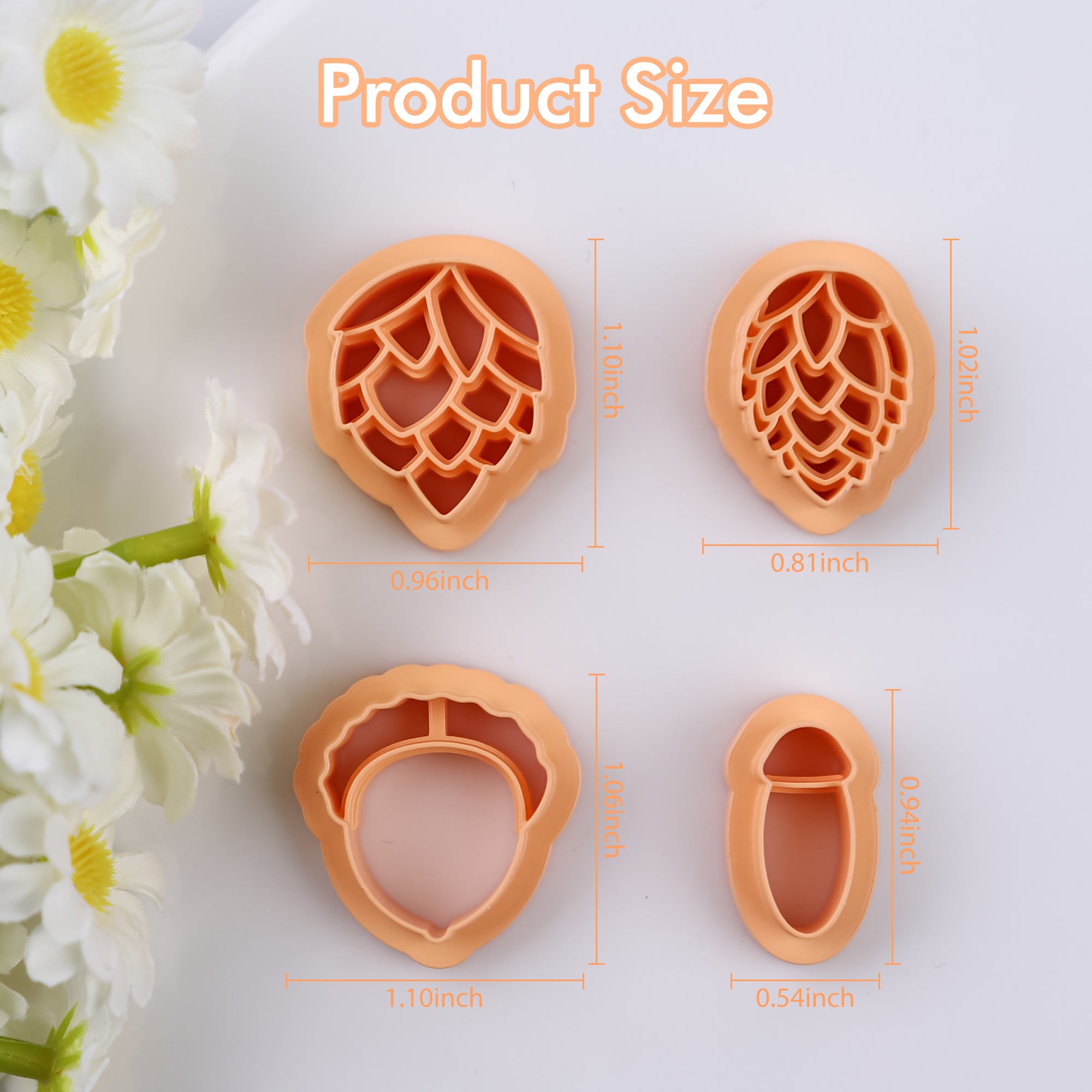 Puocaon Acorn Polymer Clay Cutters 4 Pcs